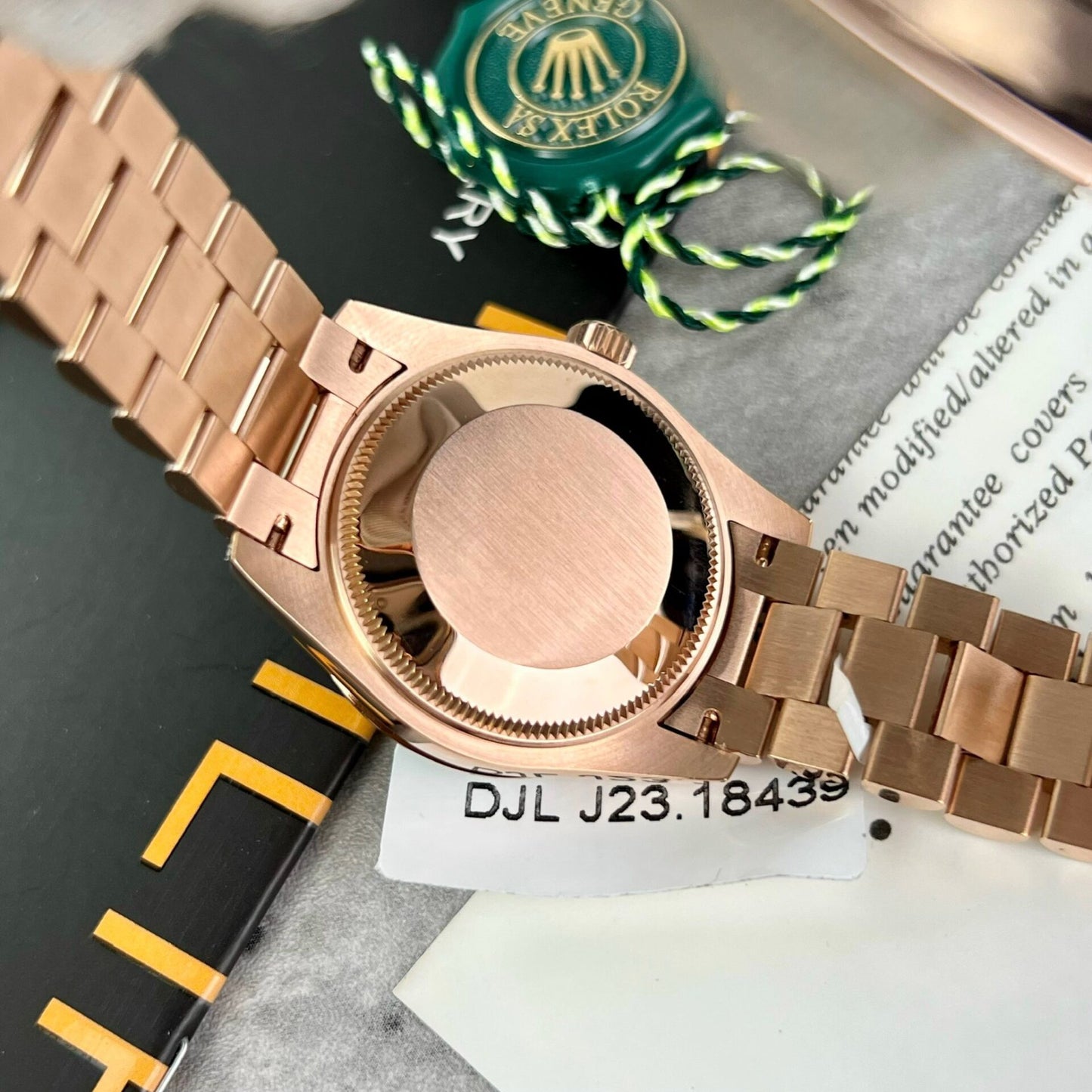 Rolex DateJust Gold Wrapped Moissanite Replica Watch With Chocolate Dial 31mm Clone