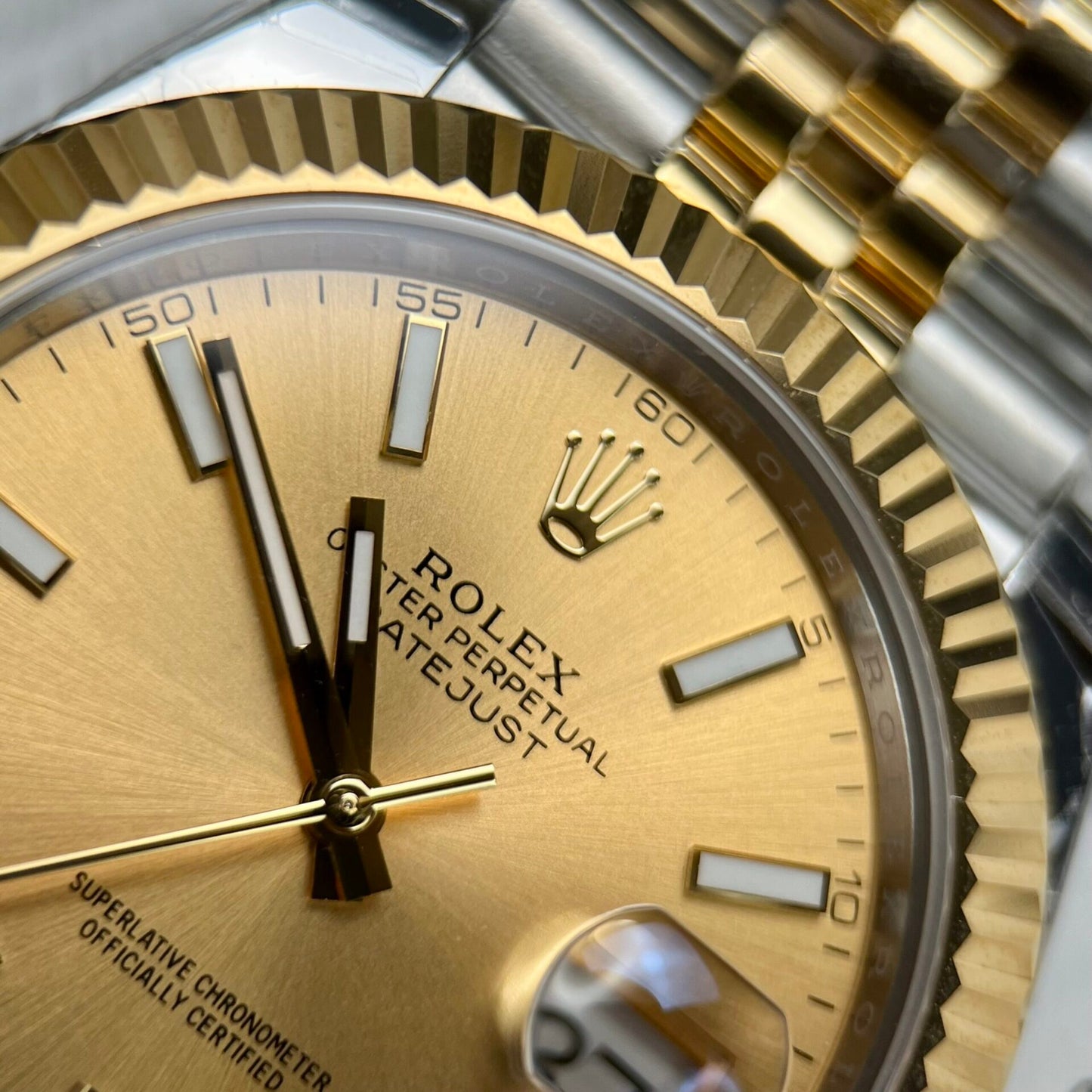 Rolex DateJust Replica Watch Yellow Dial EW Factory 36mm