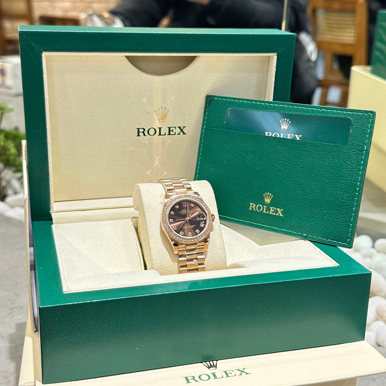 Rolex DateJust Super Fake Watch Chocolate Dial Oyster Strap BP Factory 31mm