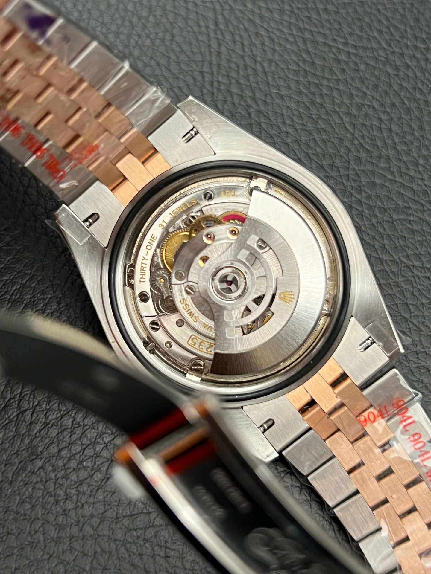 Rolex DateJust Dial Chocolate Replica Watch Custom Gold Wrapped GM Factory 41mm