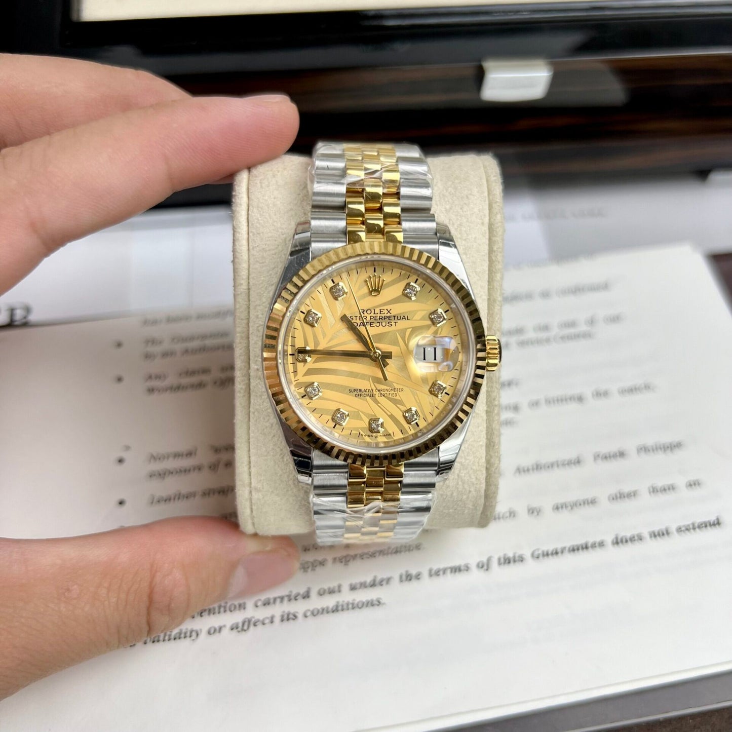 Rolex DateJust Fake Watch Demi Gold Jubilee Strap EW Factory 36mm