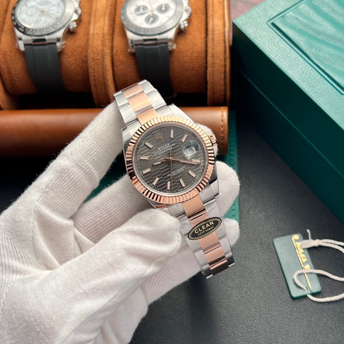 Rolex DateJust 126331 Replica Gray Dial Oyster Strap Clean Factory 41mm