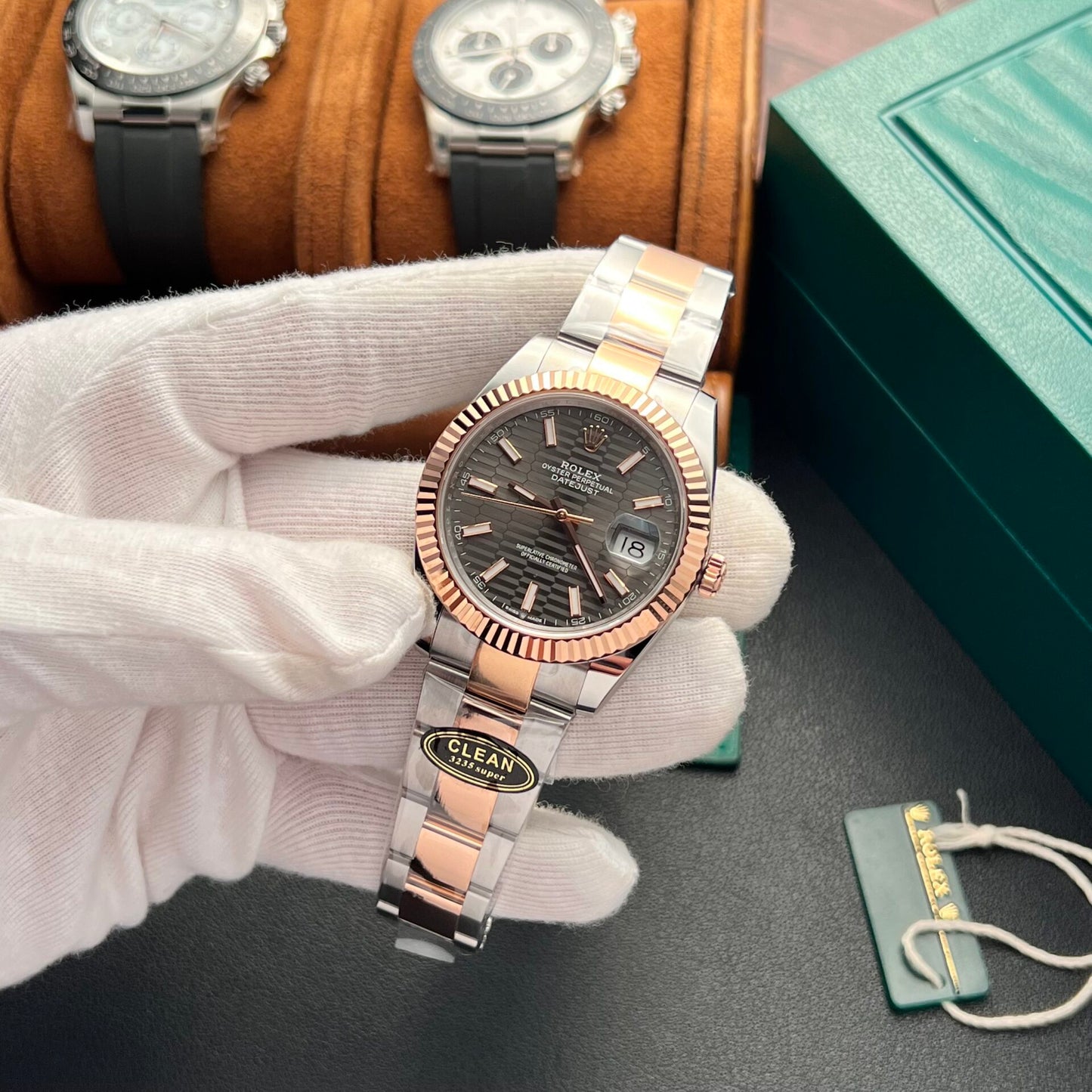 Rolex DateJust 126331 Replica Gray Dial Oyster Strap Clean Factory 41mm