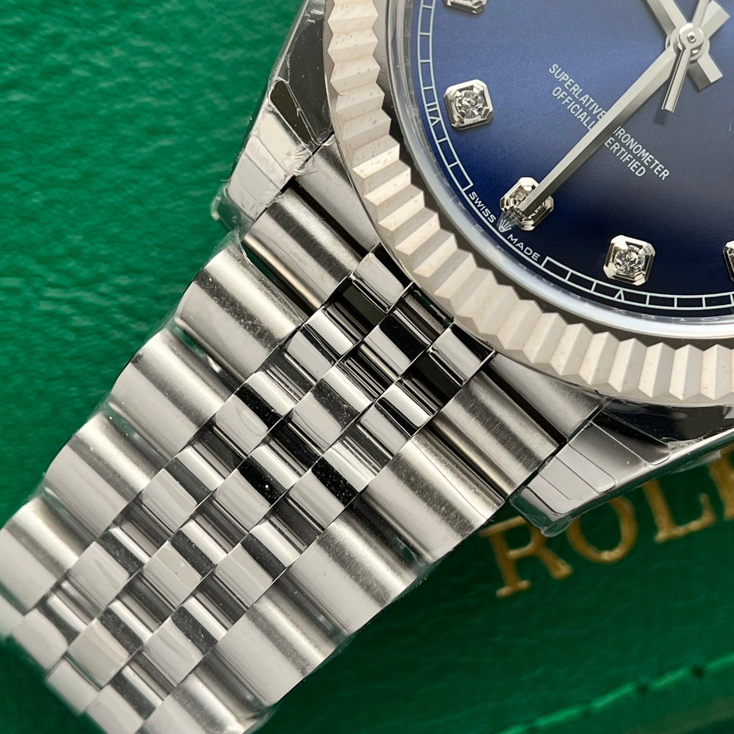 Rolex DateJust Replica Watch Blue Dial Jubilee Strap EW Factory 36mm