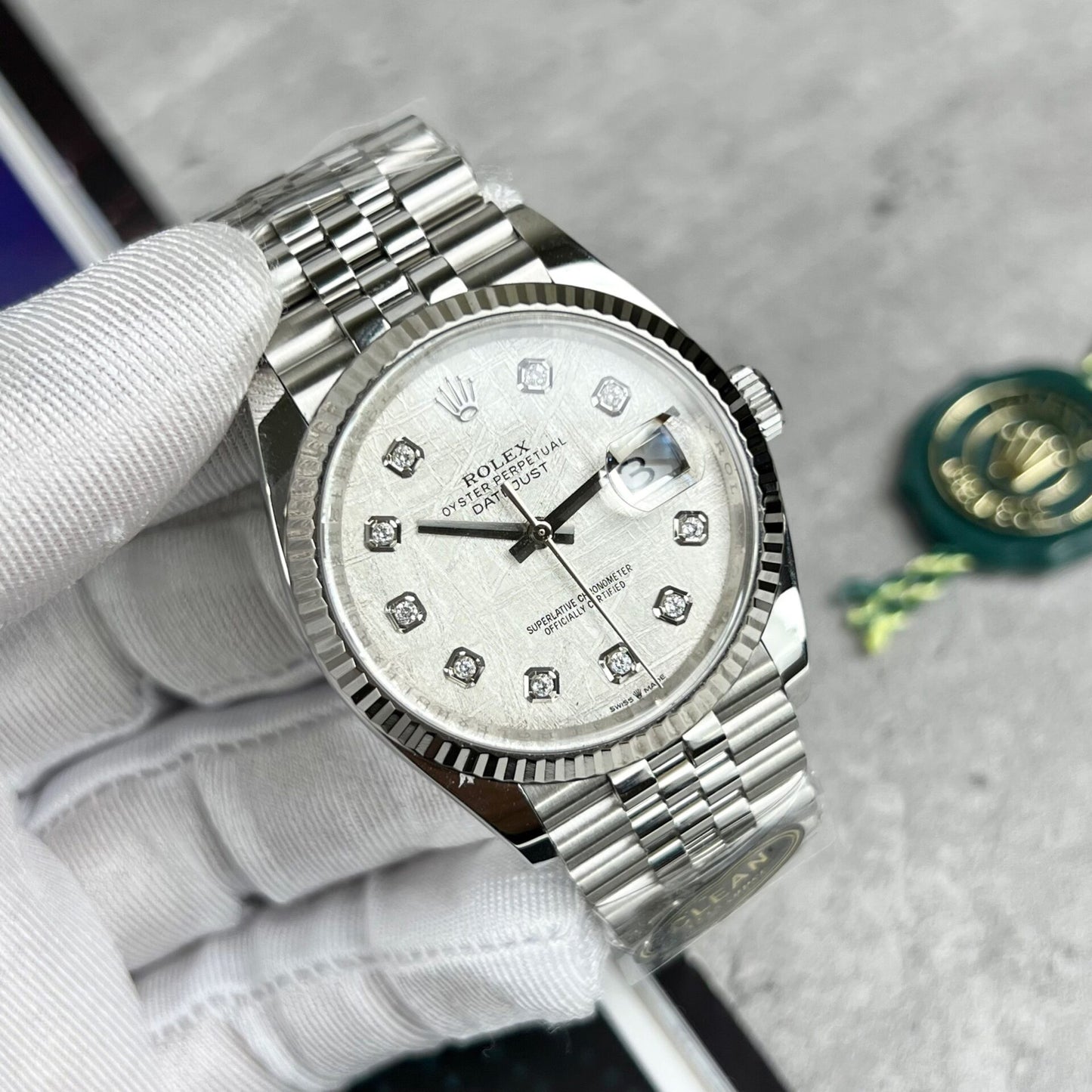 Rolex DateJust Replica Watch Meteorite Dial Clean Factory 41mm