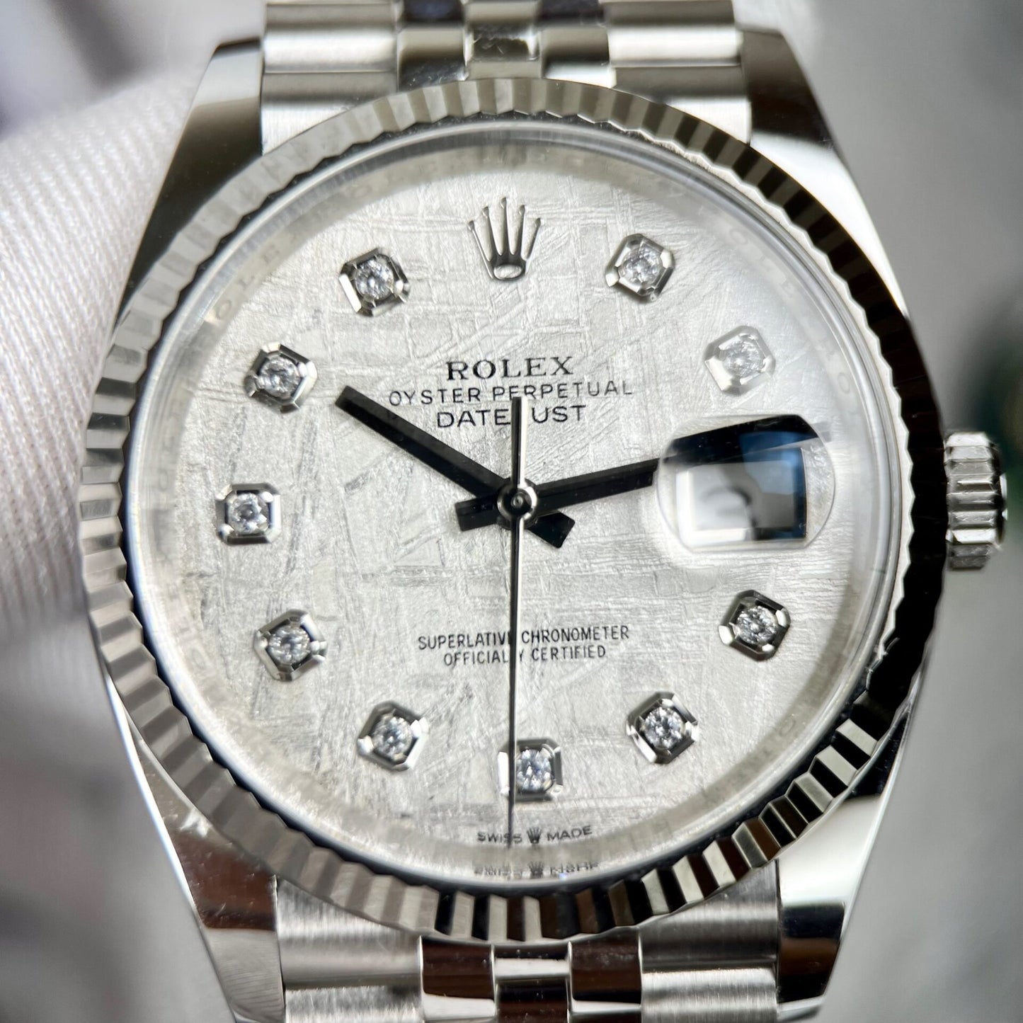 Rolex DateJust Replica Watch Meteorite Dial Clean Factory 41mm