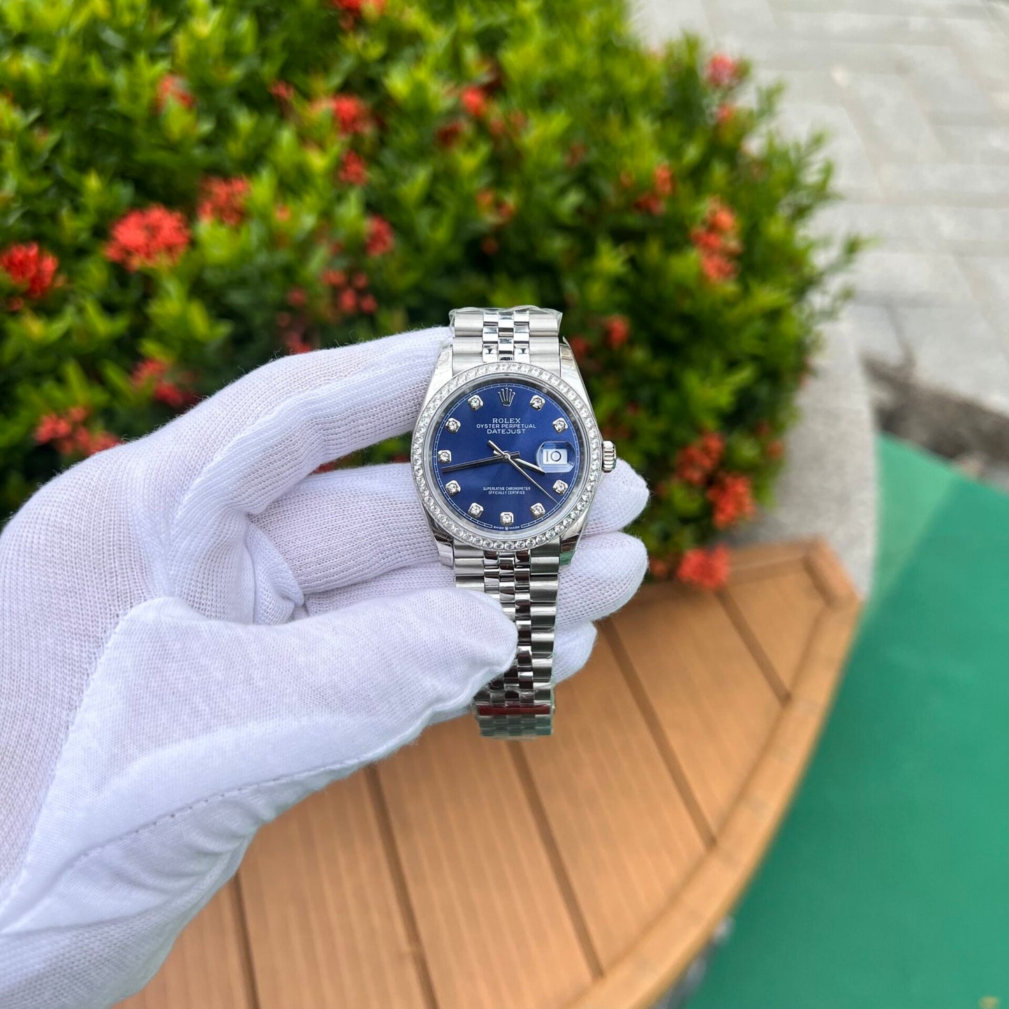 Rolex DateJust Blue Dial Replica 11 Watch Jubilee Strap EW Factory 36mm