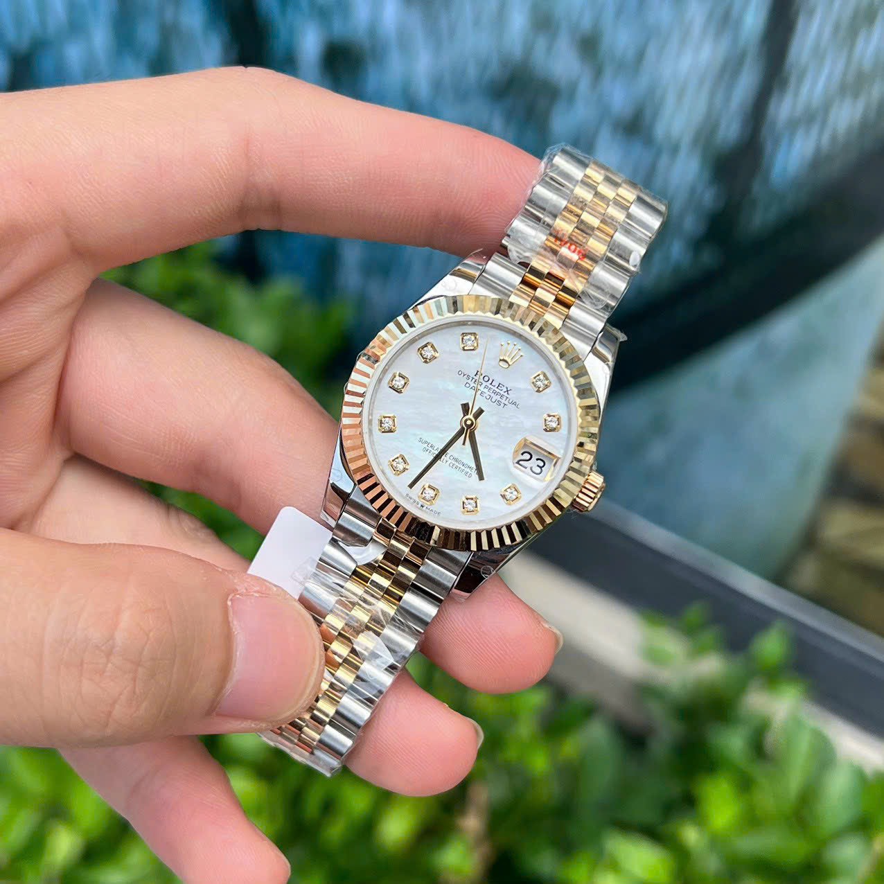 Rolex DateJust 18K Gold Wrapped Replica Watch Mother of Pearl Dial GM Factory 31mm