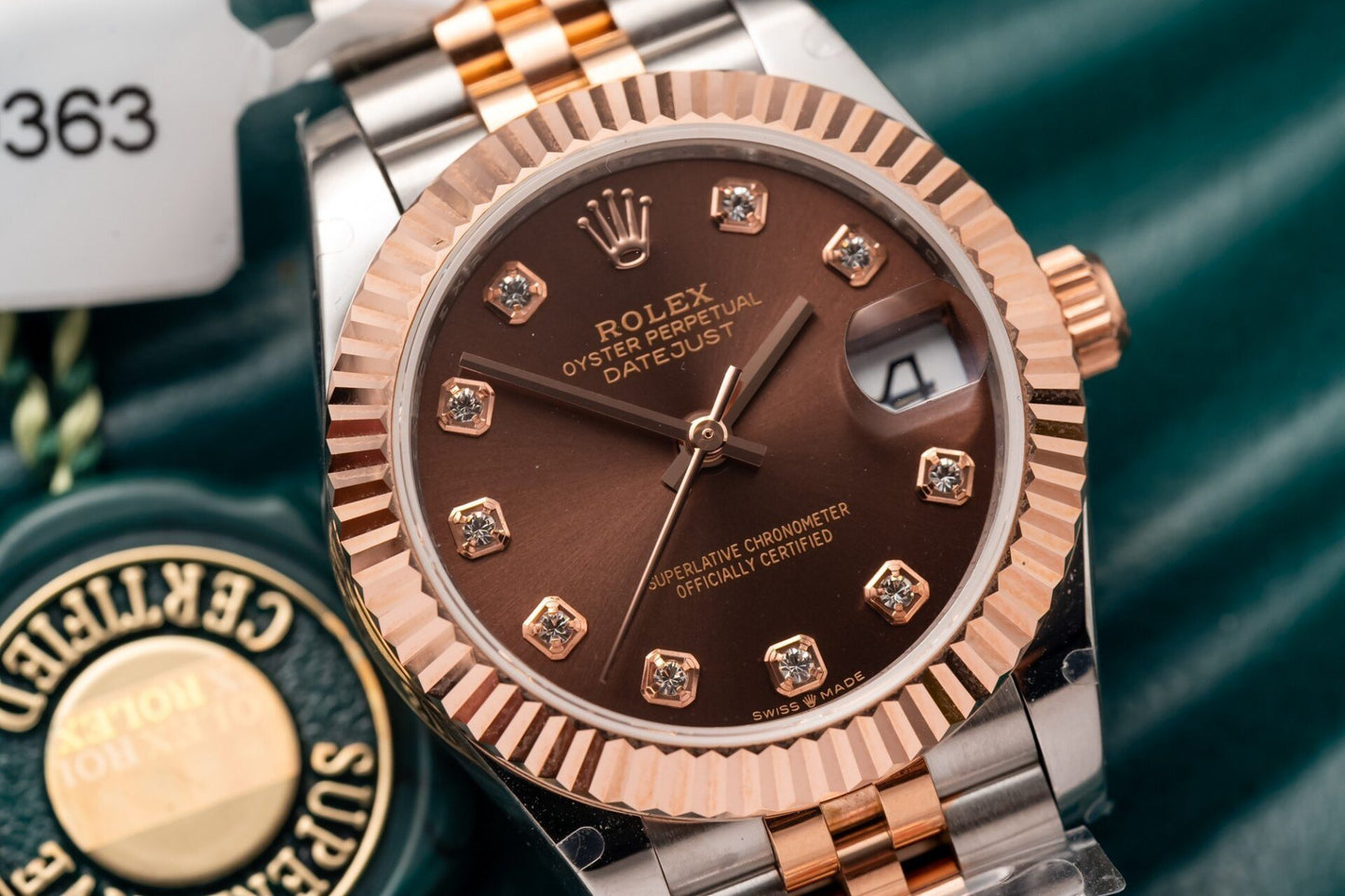 Rolex Best Replica Watch DateJust Gold Wrapped Chocolate Dial 31mm Clone