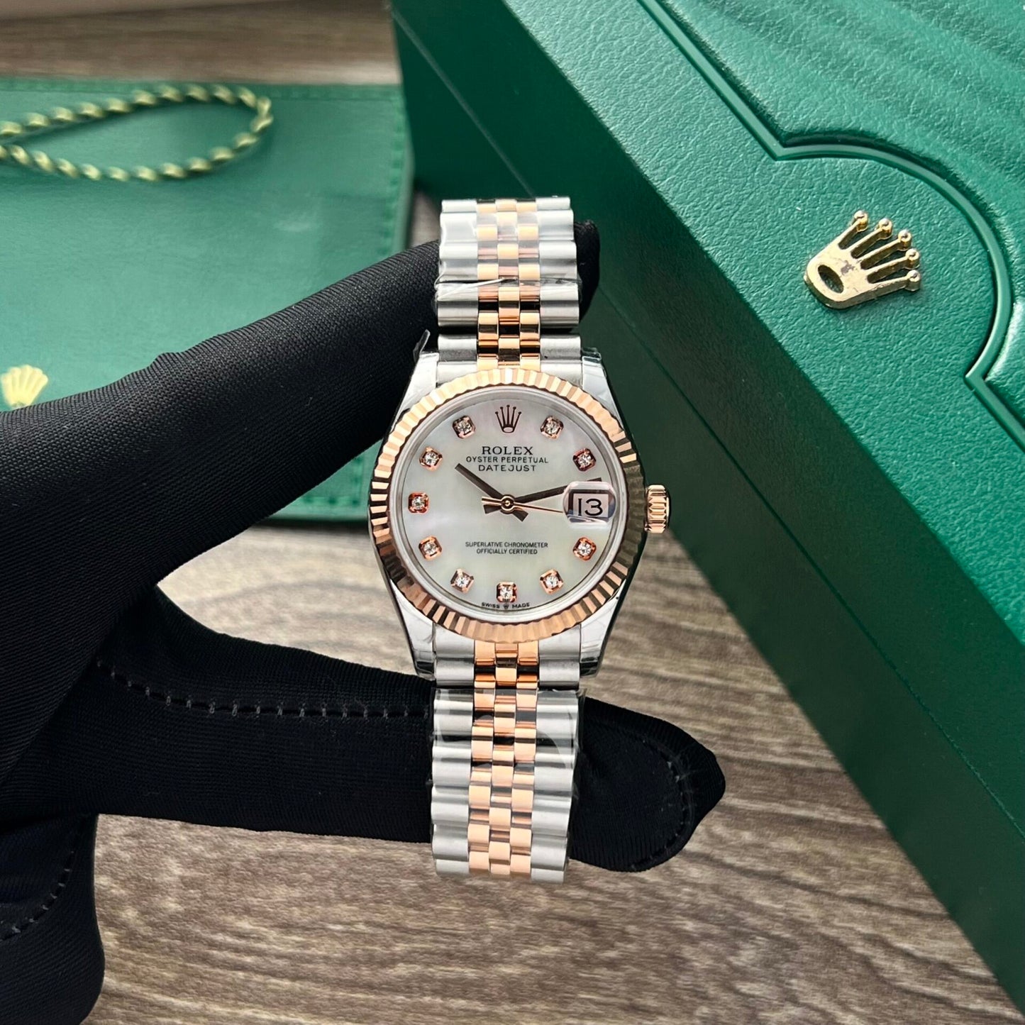 Rolex DateJust Watch Womens Mother Of Pearl Dial 31mm Clone