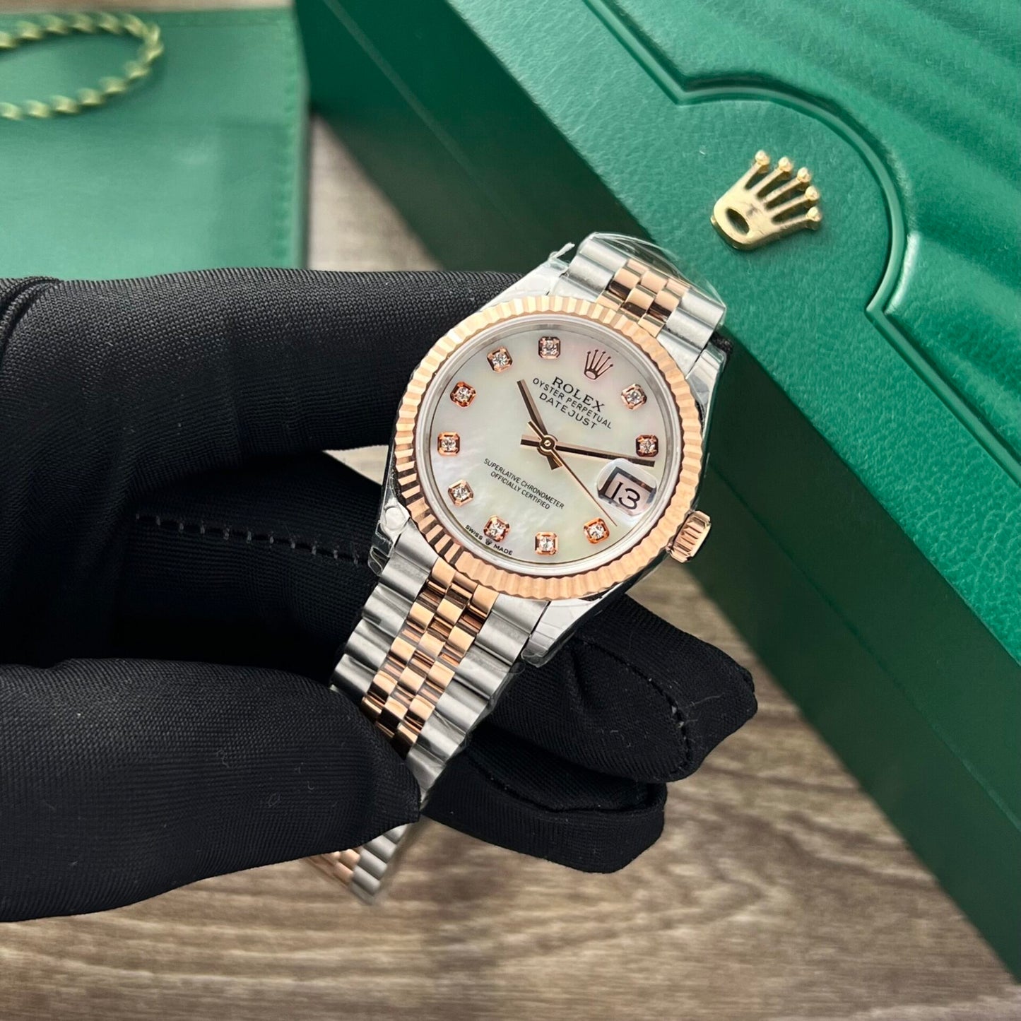 Rolex DateJust Watch Womens Mother Of Pearl Dial 31mm Clone