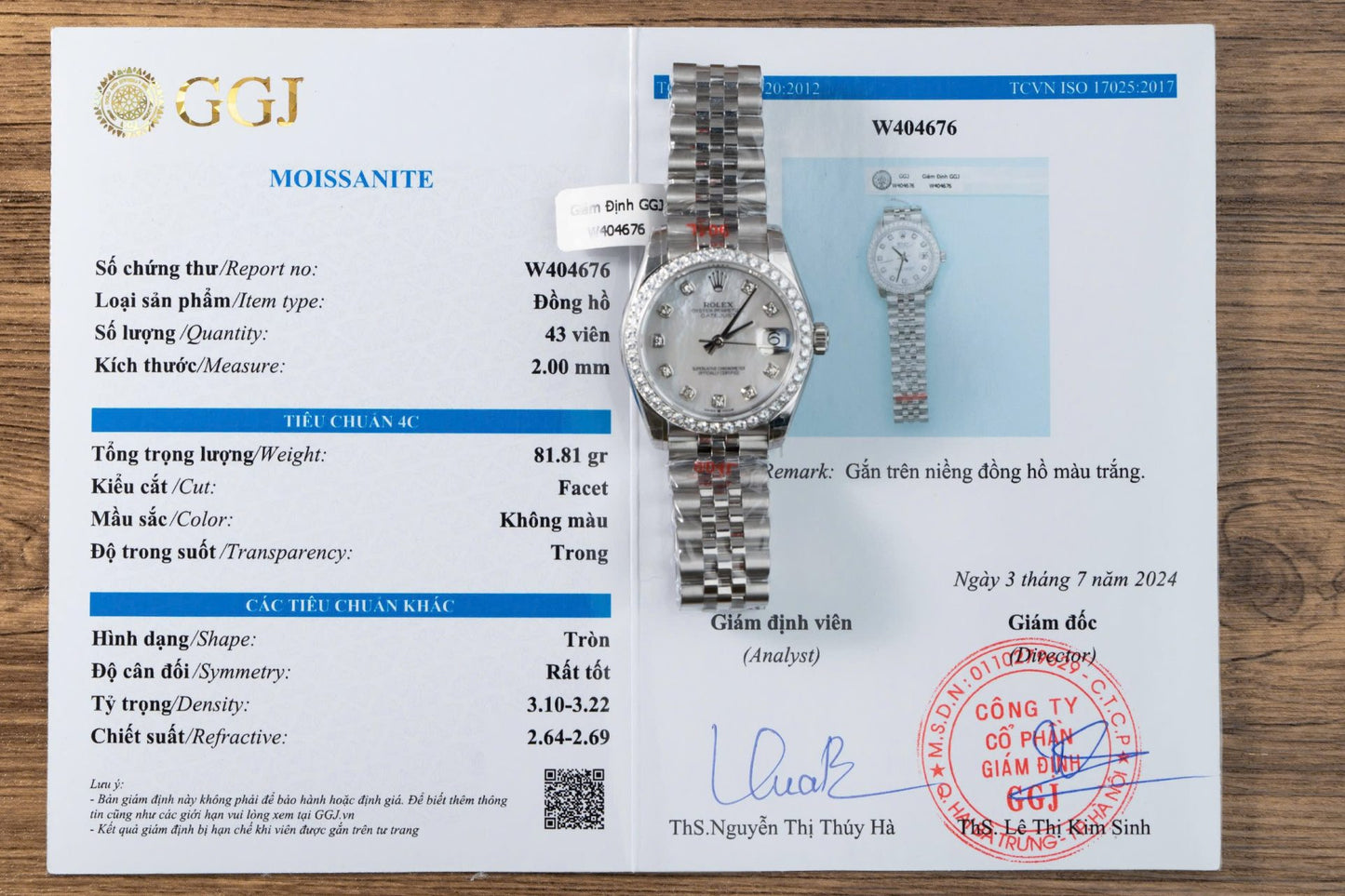 Rolex DateJust Replica Watch Mother Of Pearl Dial With Moissanite Bezel 31mm Clone