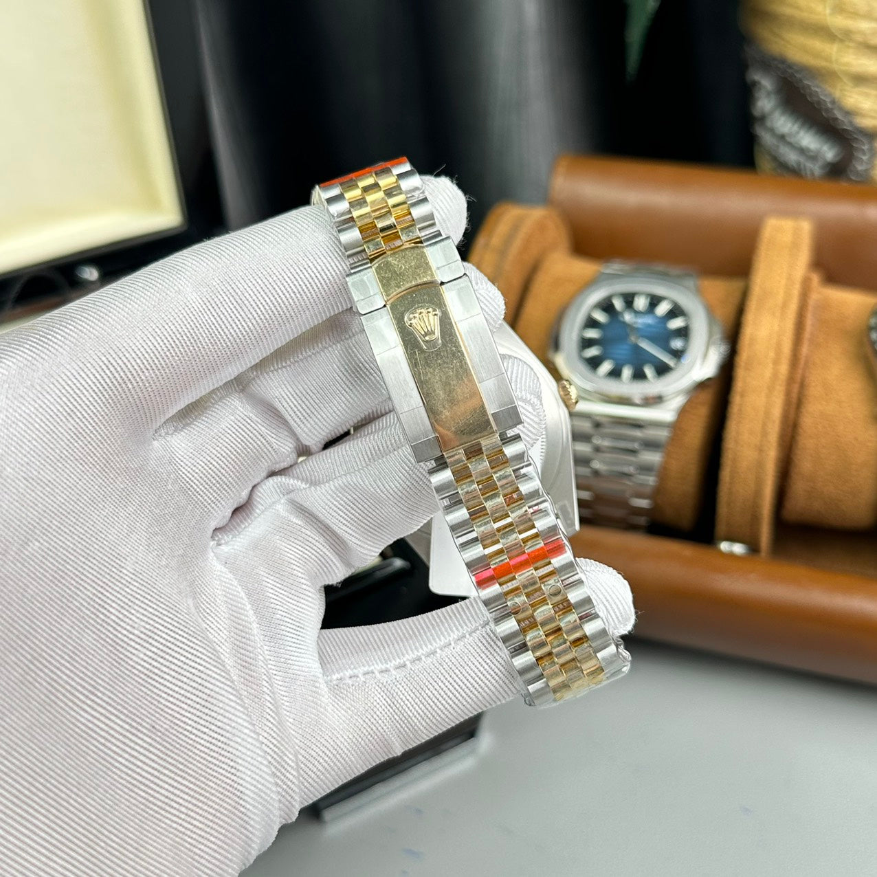 Rolex DateJust Replica Watch Gold Wrapped Jubilee Strap GM Factory 41mm