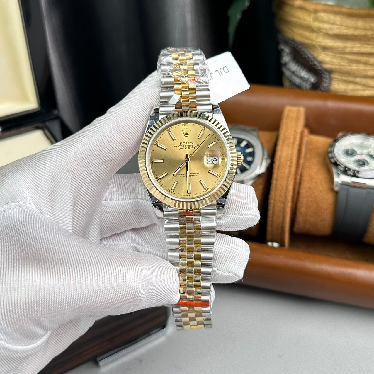 Rolex DateJust Replica Watch Gold Wrapped Jubilee Strap GM Factory 41mm