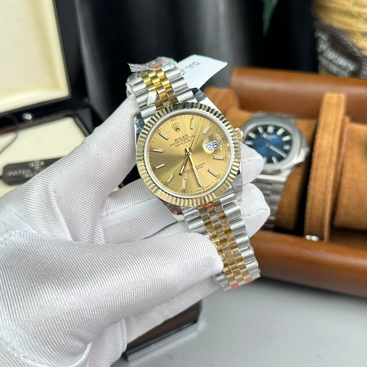 Rolex DateJust Replica Watch Gold Wrapped Jubilee Strap GM Factory 41mm