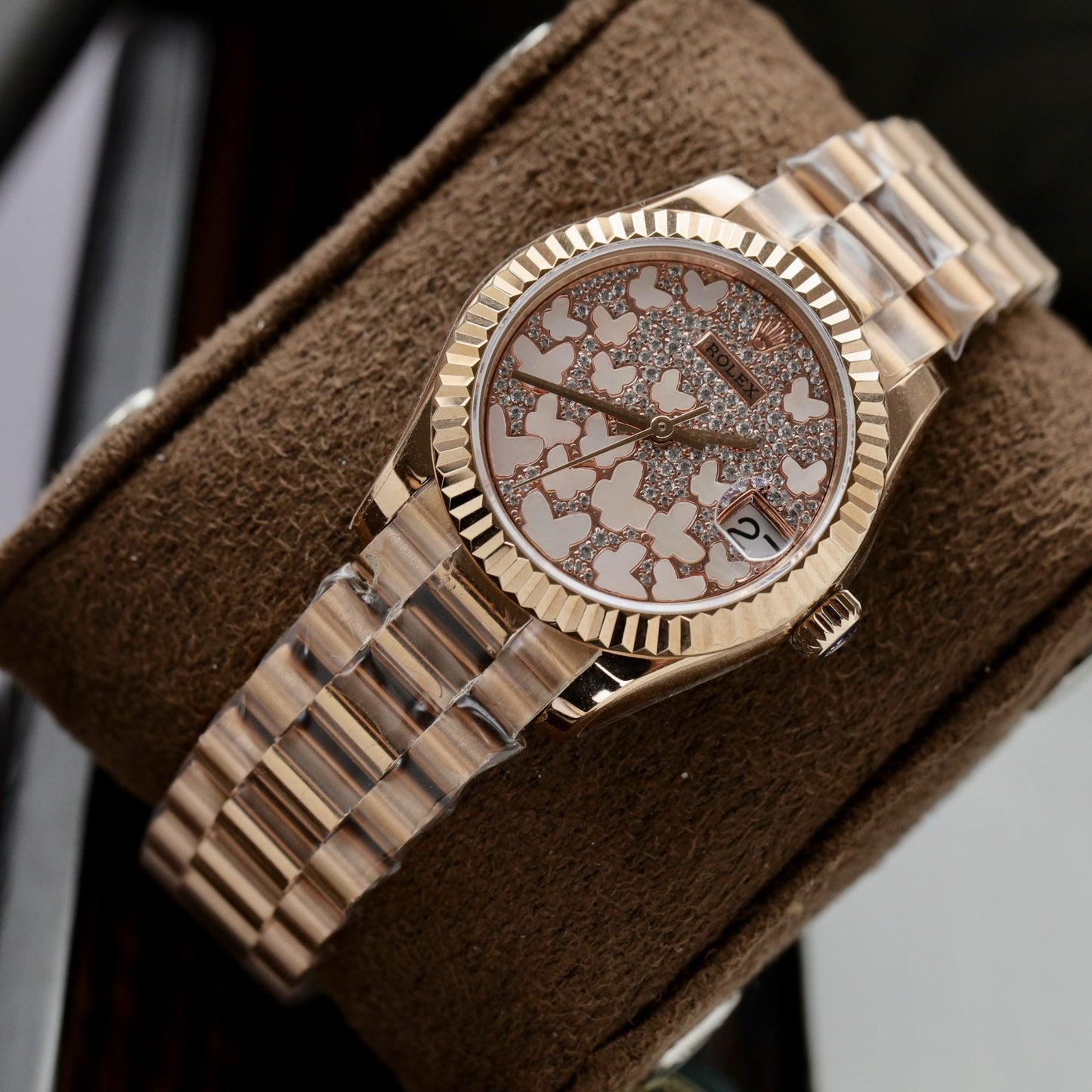 Rolex Replica Watch DateJust 278275 Womens Butterfly Dial 31mm Clone