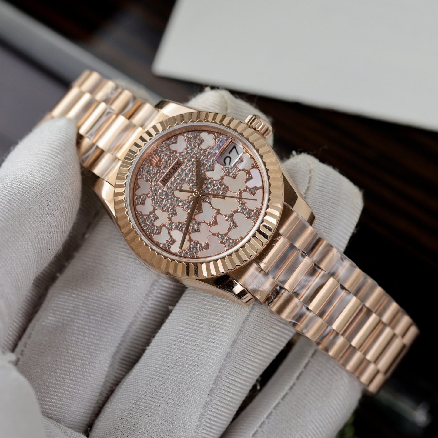 Rolex Replica Watch DateJust 278275 Womens Butterfly Dial 31mm Clone