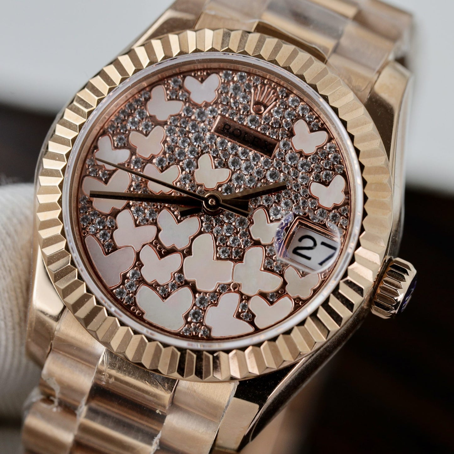 Rolex Replica Watch DateJust 278275 Womens Butterfly Dial 31mm Clone