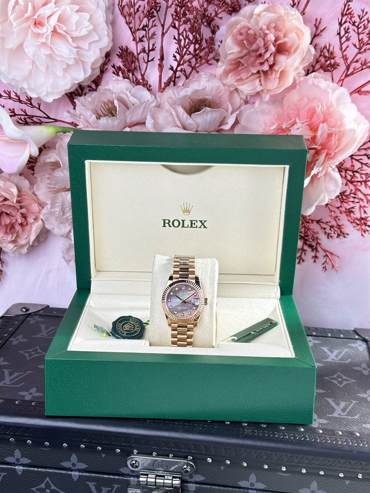 Rolex Replica Watch DateJust Rose Gold 178275 Mother Of Pearl Dial 31mm Clone