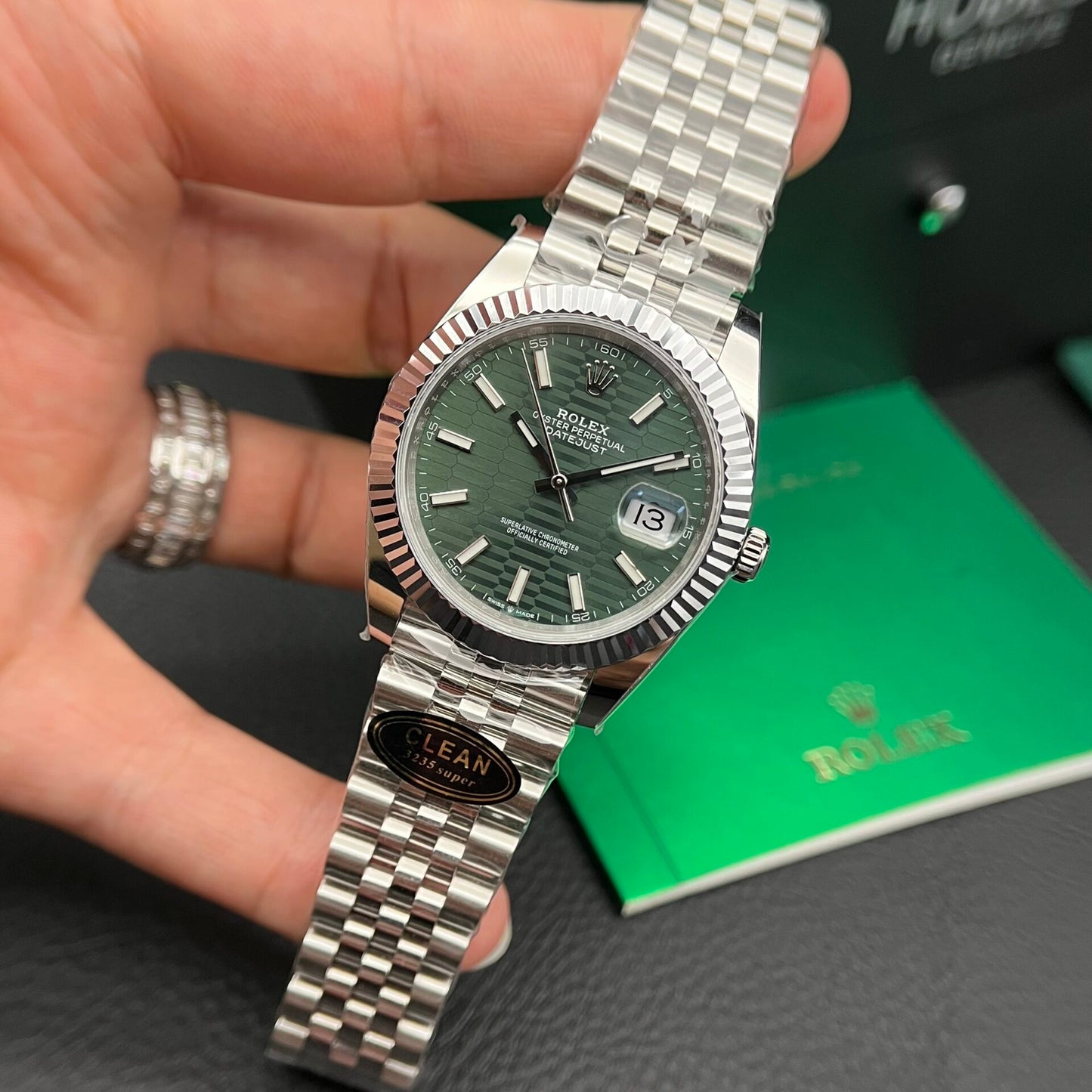 Rolex Datejust 126234 Green Dial High Quality Replica Watch VS Factory 36mm