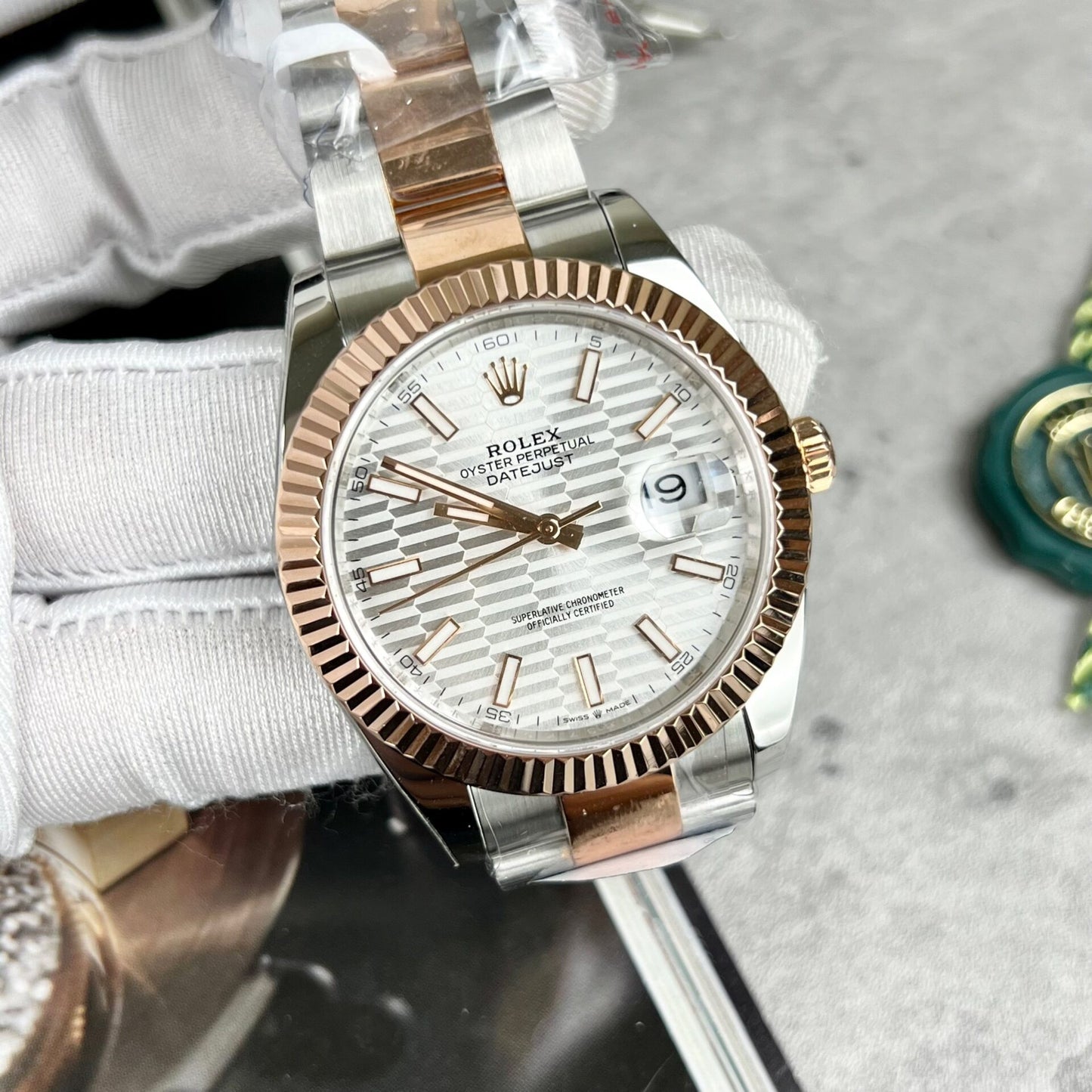 Rolex Datejust 126331 Replica Watch Gold Wrapped Oyster Strap Clean Factory 41mm