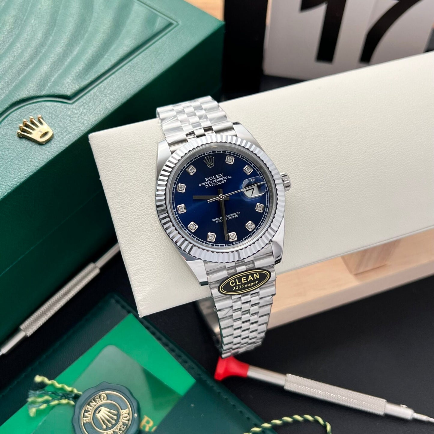 Rolex Replica Watch Datejust 126334 Diamonds Sticks Blue Dial Clean Factory 41mm