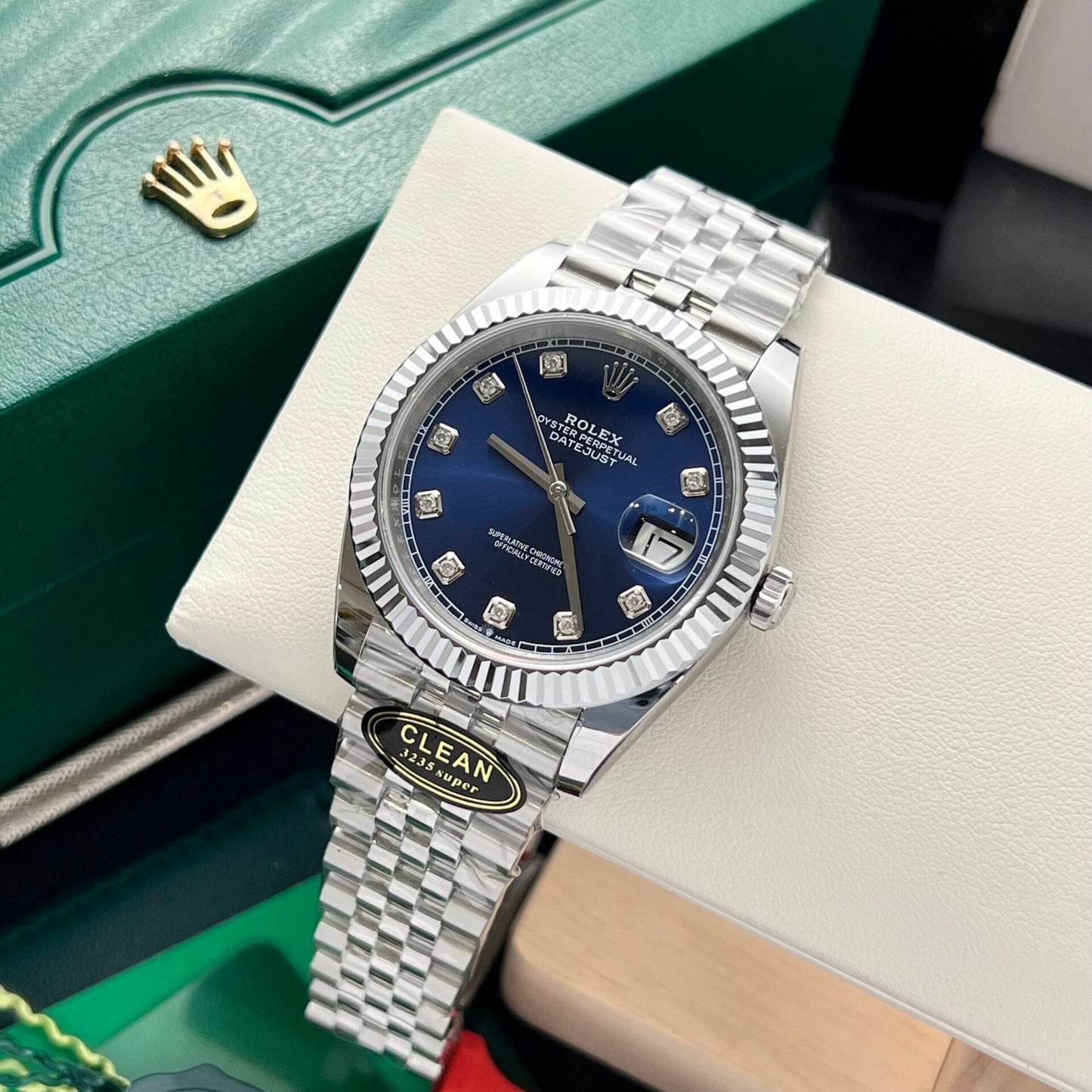 Rolex Replica Watch Datejust 126334 Diamonds Sticks Blue Dial Clean Factory 41mm