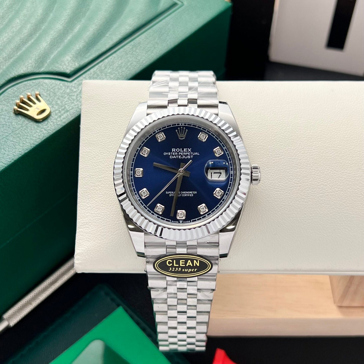 Rolex Replica Watch Datejust 126334 Diamonds Sticks Blue Dial Clean Factory 41mm