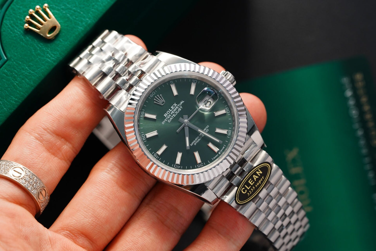 Rolex Datejust 126334 Replica Watch Green Dial Clean Factory 41mm