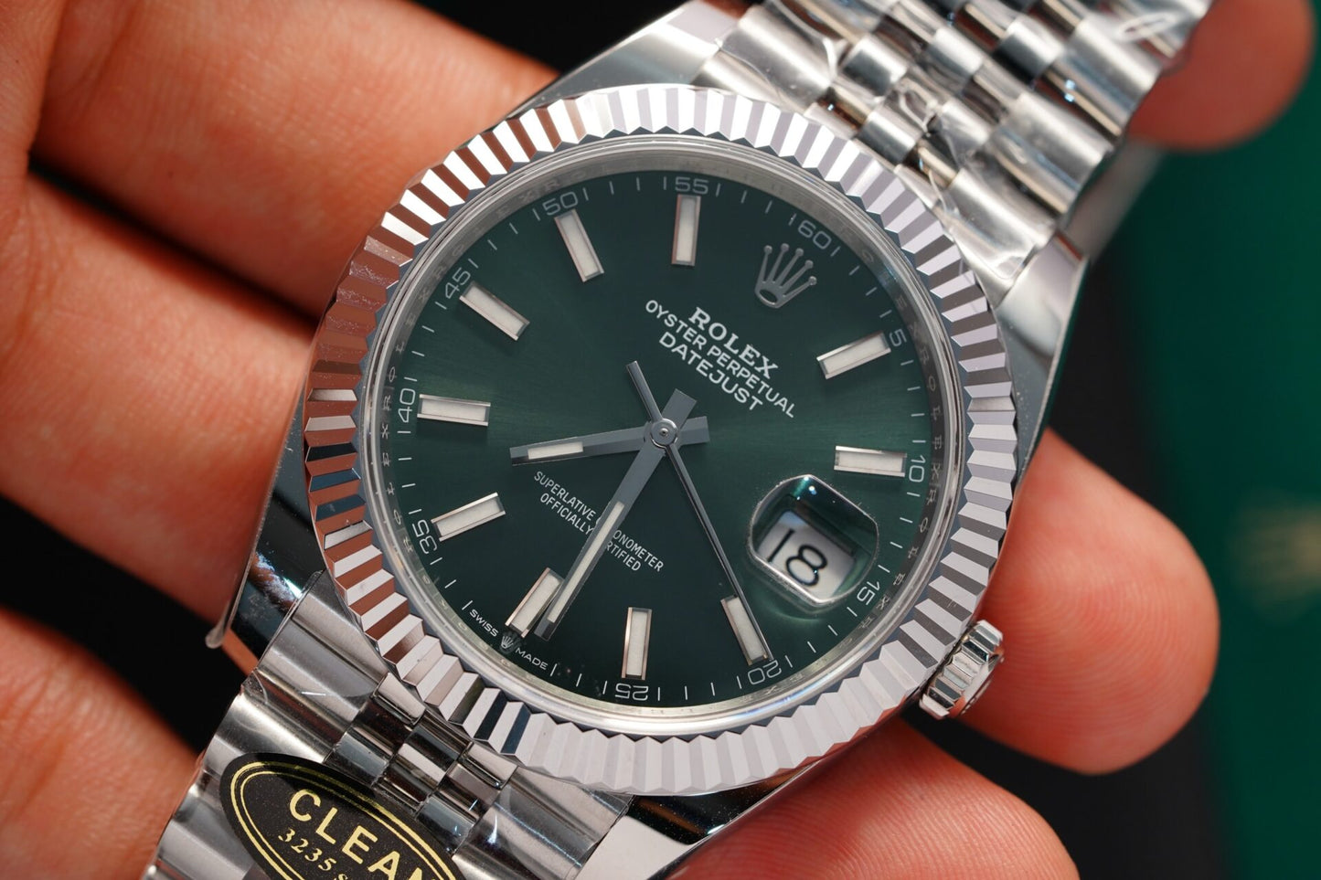 Rolex Datejust 126334 Replica Watch Green Dial Clean Factory 41mm