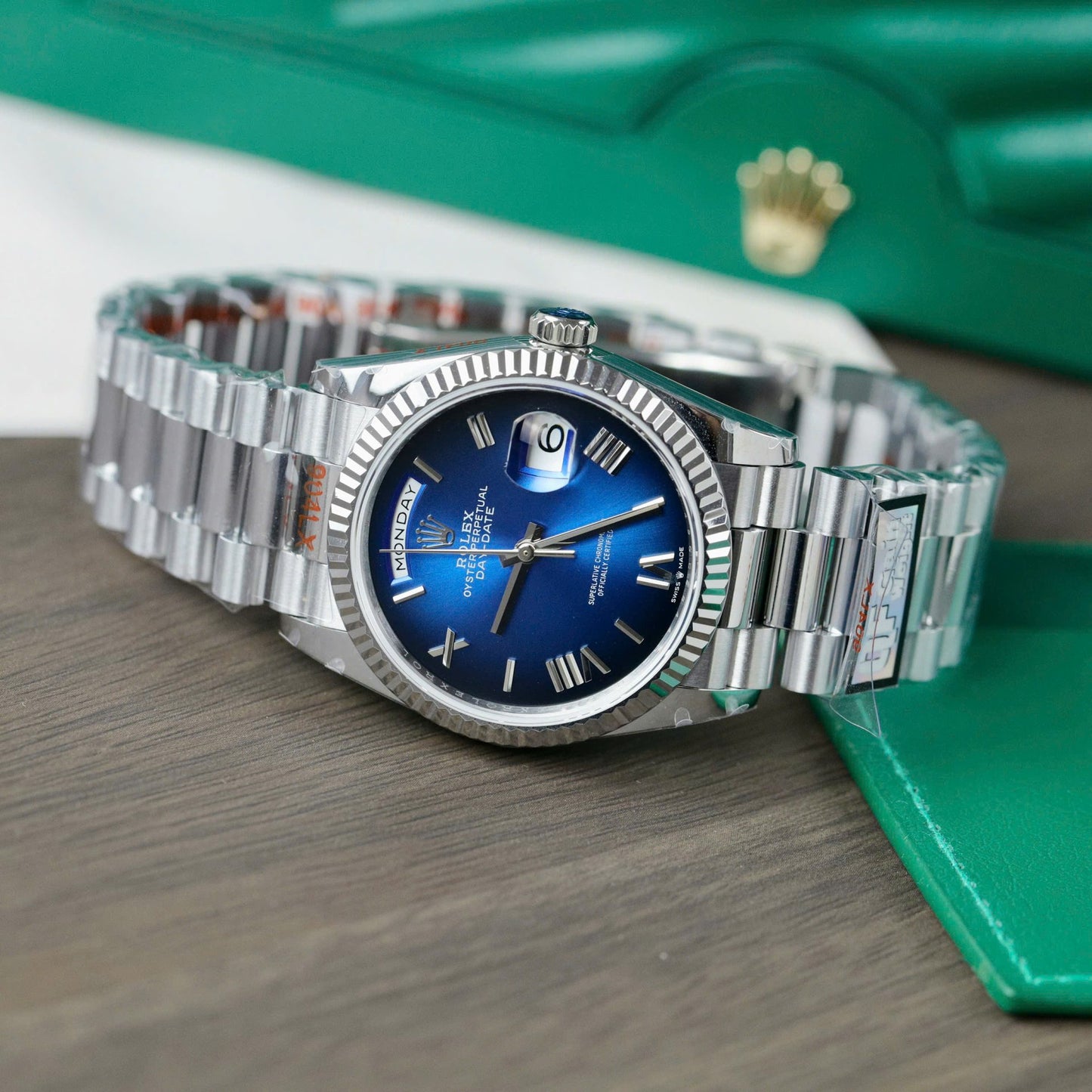 Rolex Day-Date 128236 Best Replica Watch Dial Blue QF Factory 36mm