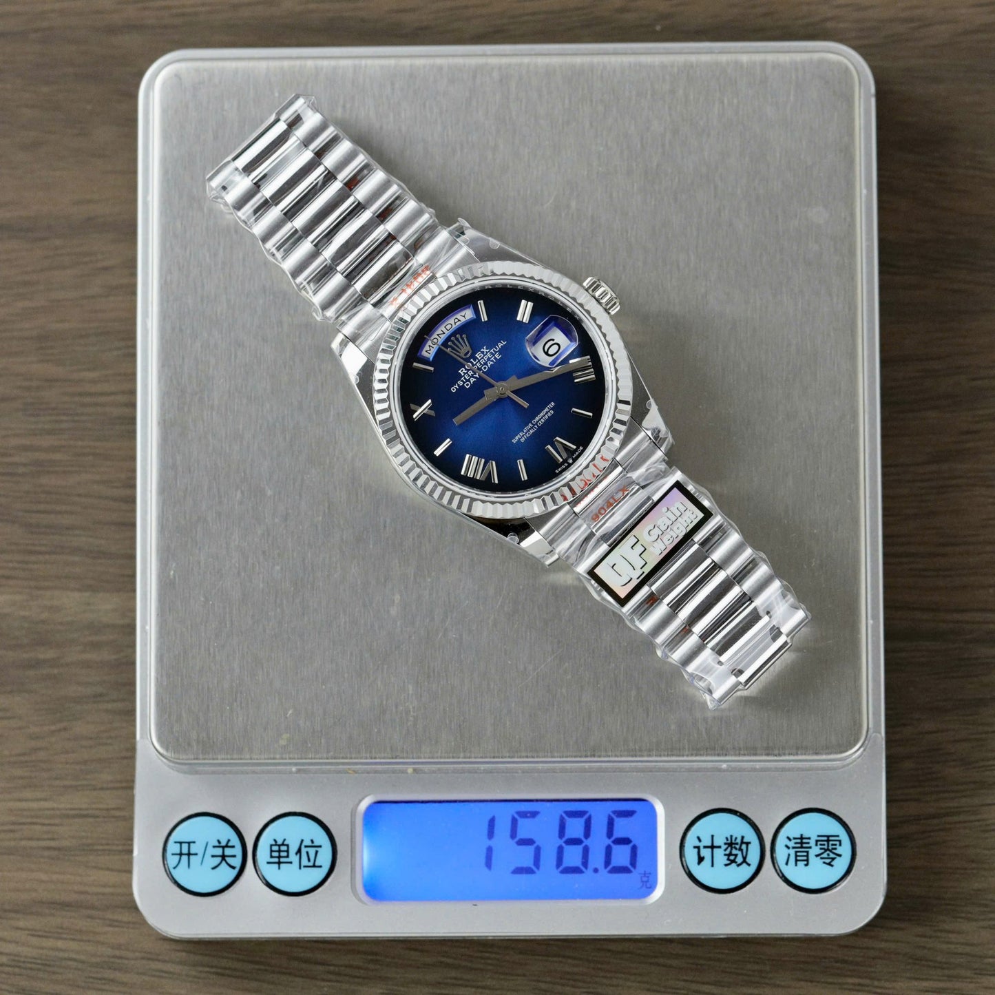 Rolex Day-Date 128236 Best Replica Watch Dial Blue QF Factory 36mm