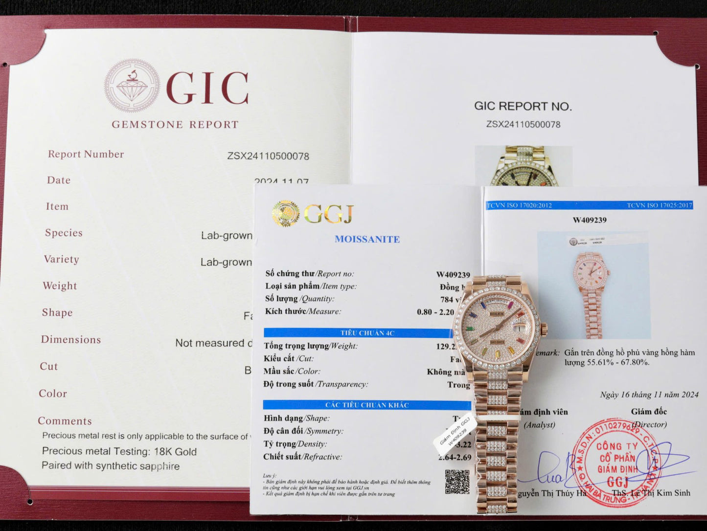 Rolex Day-Date 128395TBR Refined 18K Gold Wrapped & Moissanite Diamonds Best Replicas 36mm