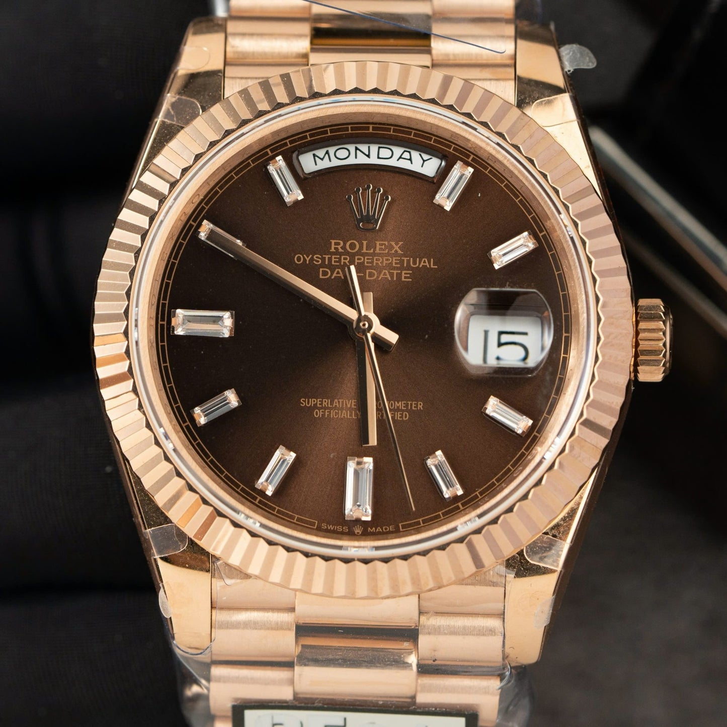 Rolex Day-Date 228235 Replica Watch Dial Chocolate Weight 185gram QF Factory 40mm
