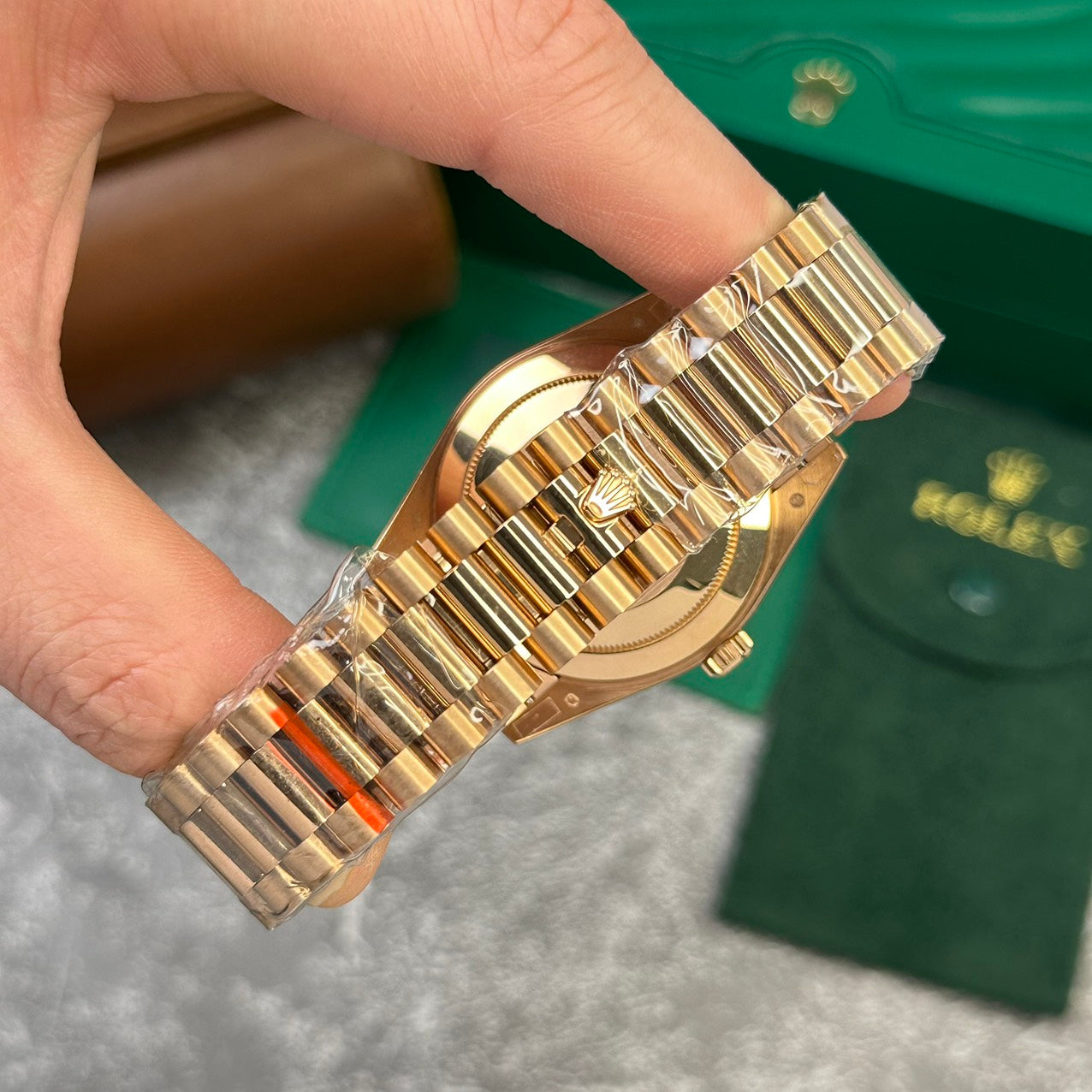 Rolex Replica Watch Day-Date 228235 Rose Gold White Dial V2 GM Factory 40mm