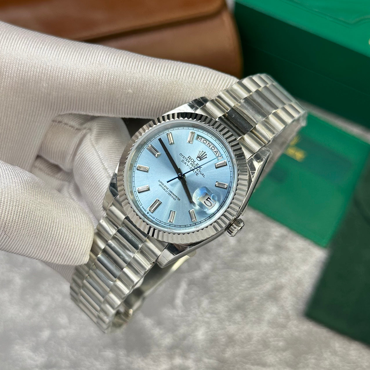 Rolex Replica Watches Day-Date 228236 Strap President V2 GM Factory 40mm