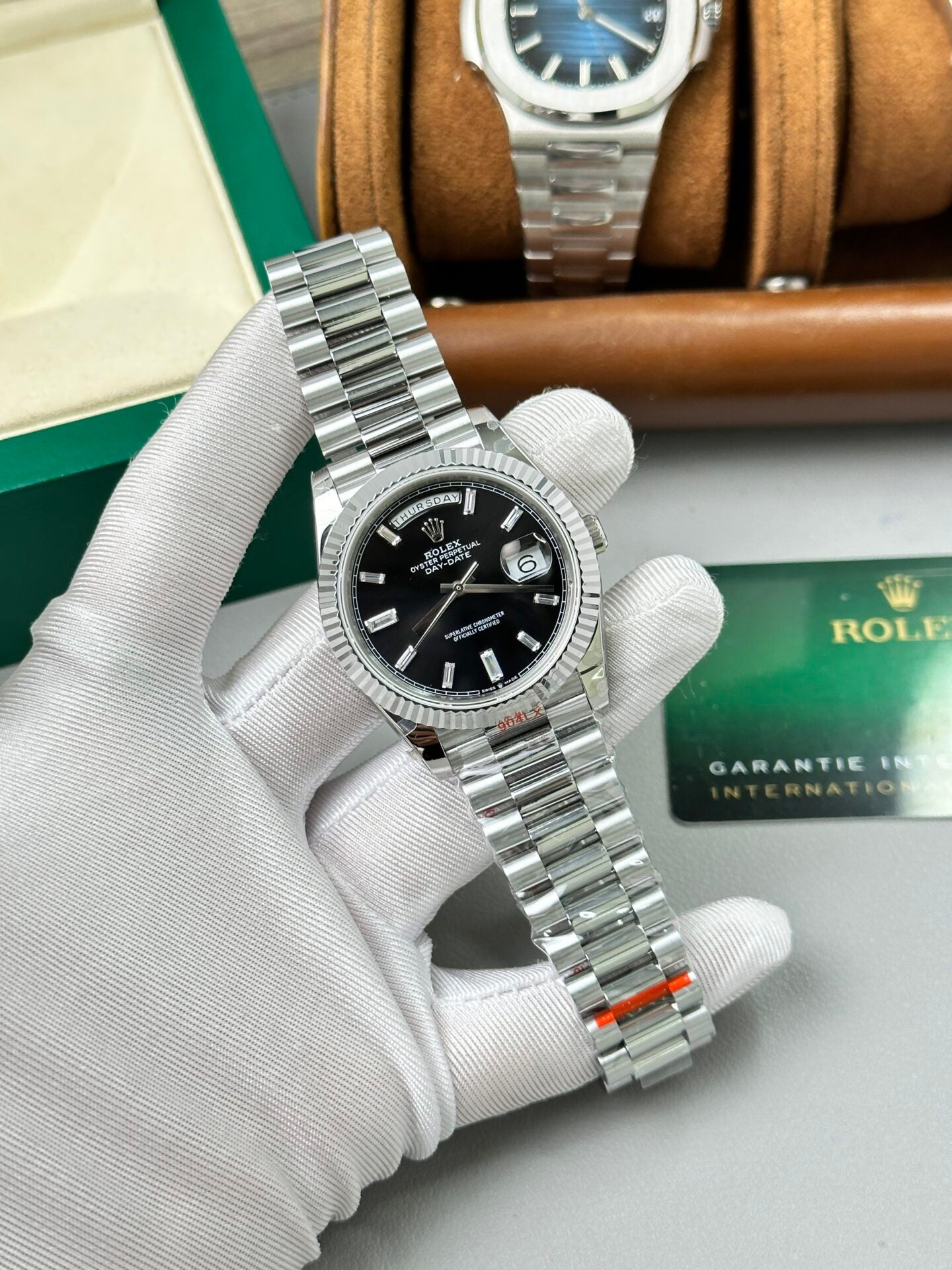 Rolex Day-Date 228236 Replica Wathc Weight 167gr Black Dial GM Factory 40mm