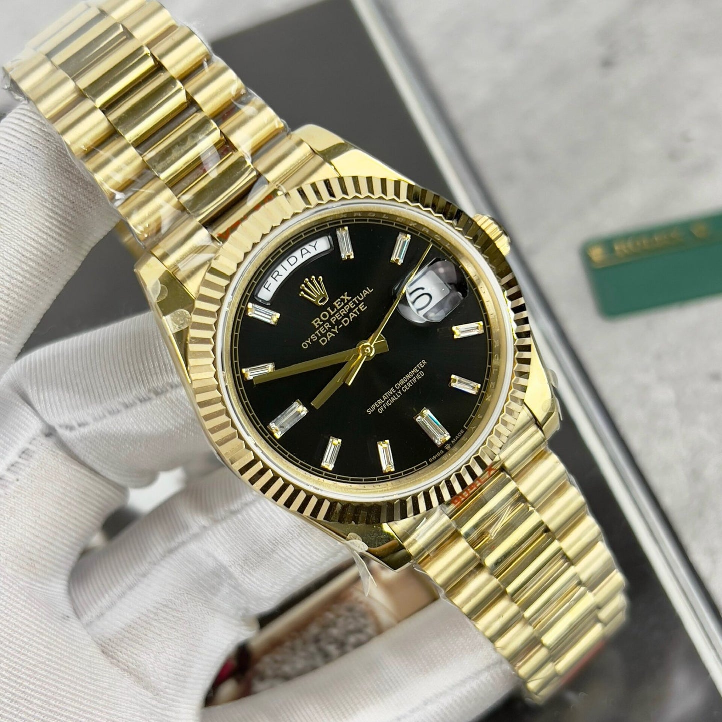 Rolex Day-Date 228238 Replica Watch Black Dial GM Factory 40mm