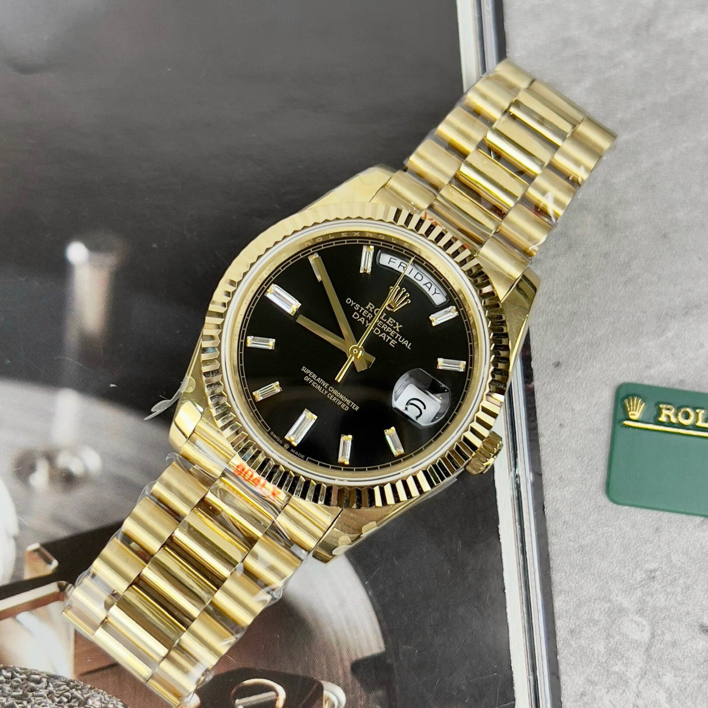Rolex Day-Date 228238 Replica Watch Black Dial GM Factory 40mm