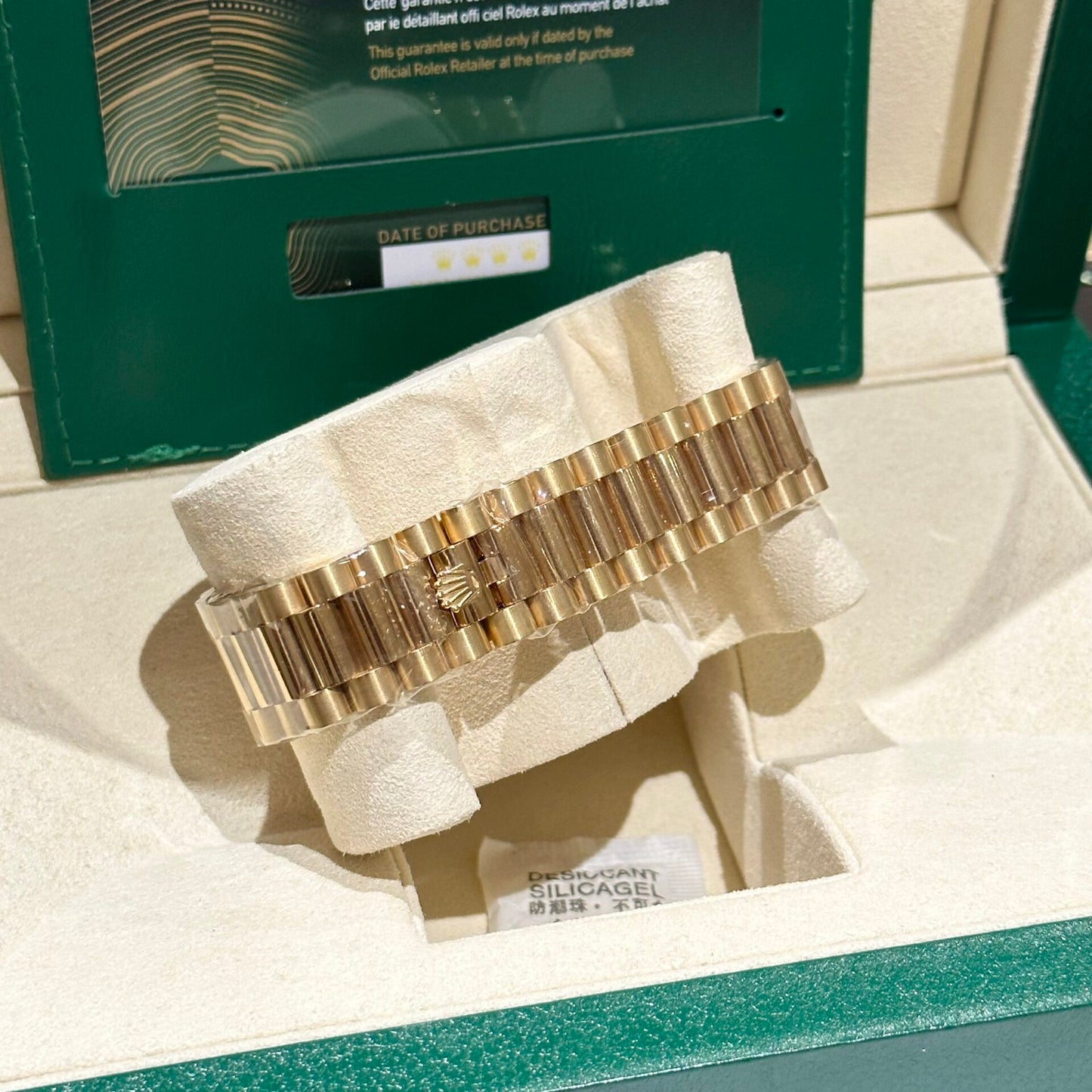 Rolex Day-Date Replica Watch Gold Wrapped Moissanite Baguette Diamond 40mm Clone