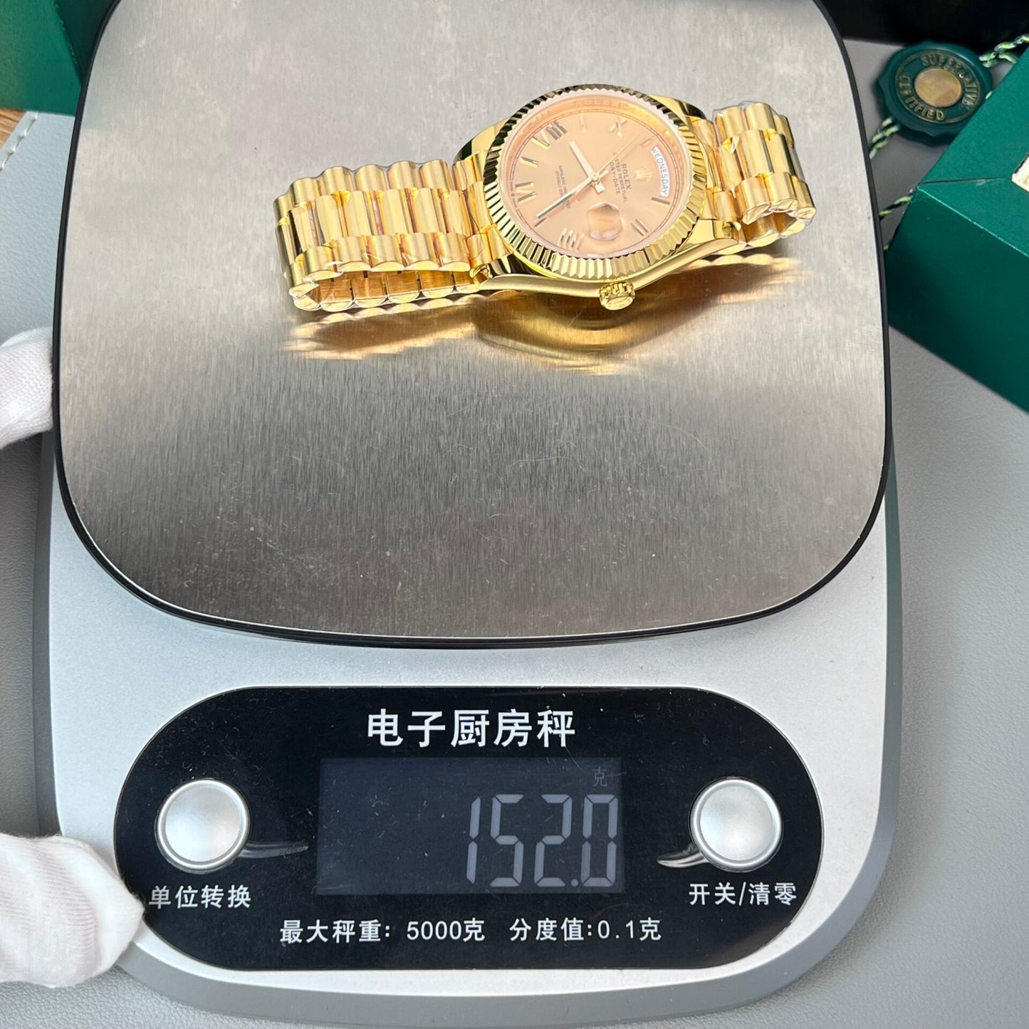 Rolex Day-Date Gold Wrapped Replica Watch Champagne Gold Dial GM V2 40mm