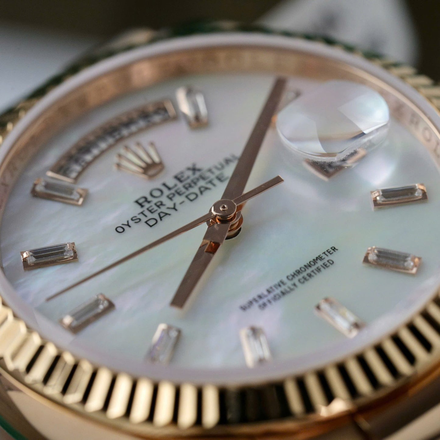 Rolex Day-Date Dial Mother Of Pearl Best Replica Watch Custom Gold Wrapped Clean Factory 36mm
