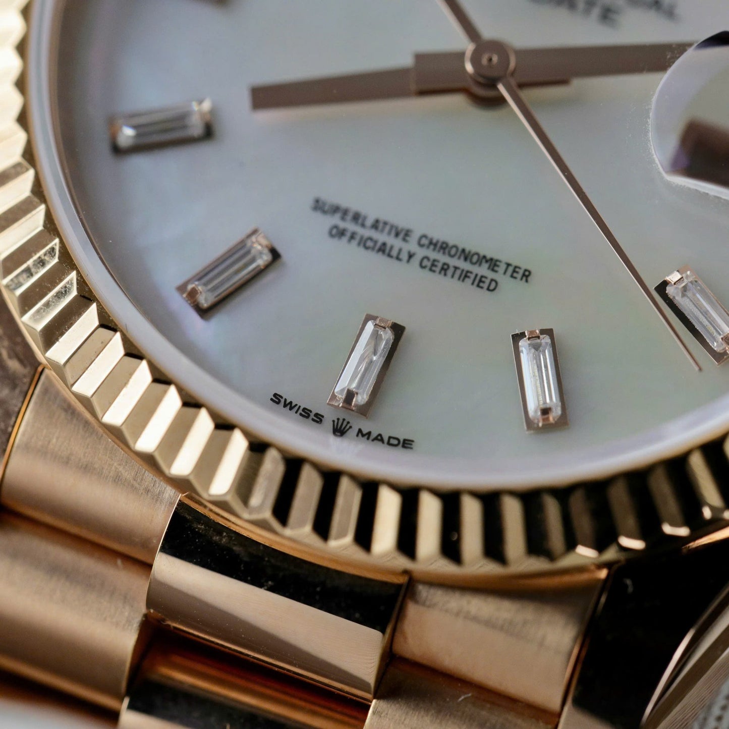 Rolex Day-Date Dial Mother Of Pearl Best Replica Watch Custom Gold Wrapped Clean Factory 36mm