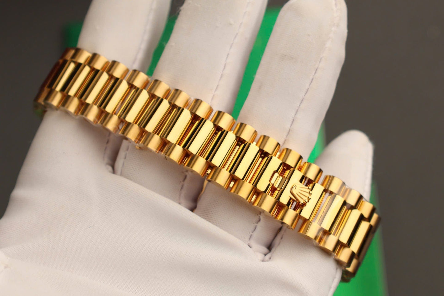 Rolex Day-Date Replica Watch Dial Mother Of Pearl Custom Gold Wrapped 36mm Clone