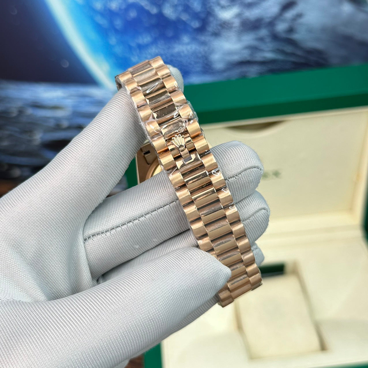 Rolex Day-Date Fake Watch 40mm – Rose Gold Lava Dial από BP Factory