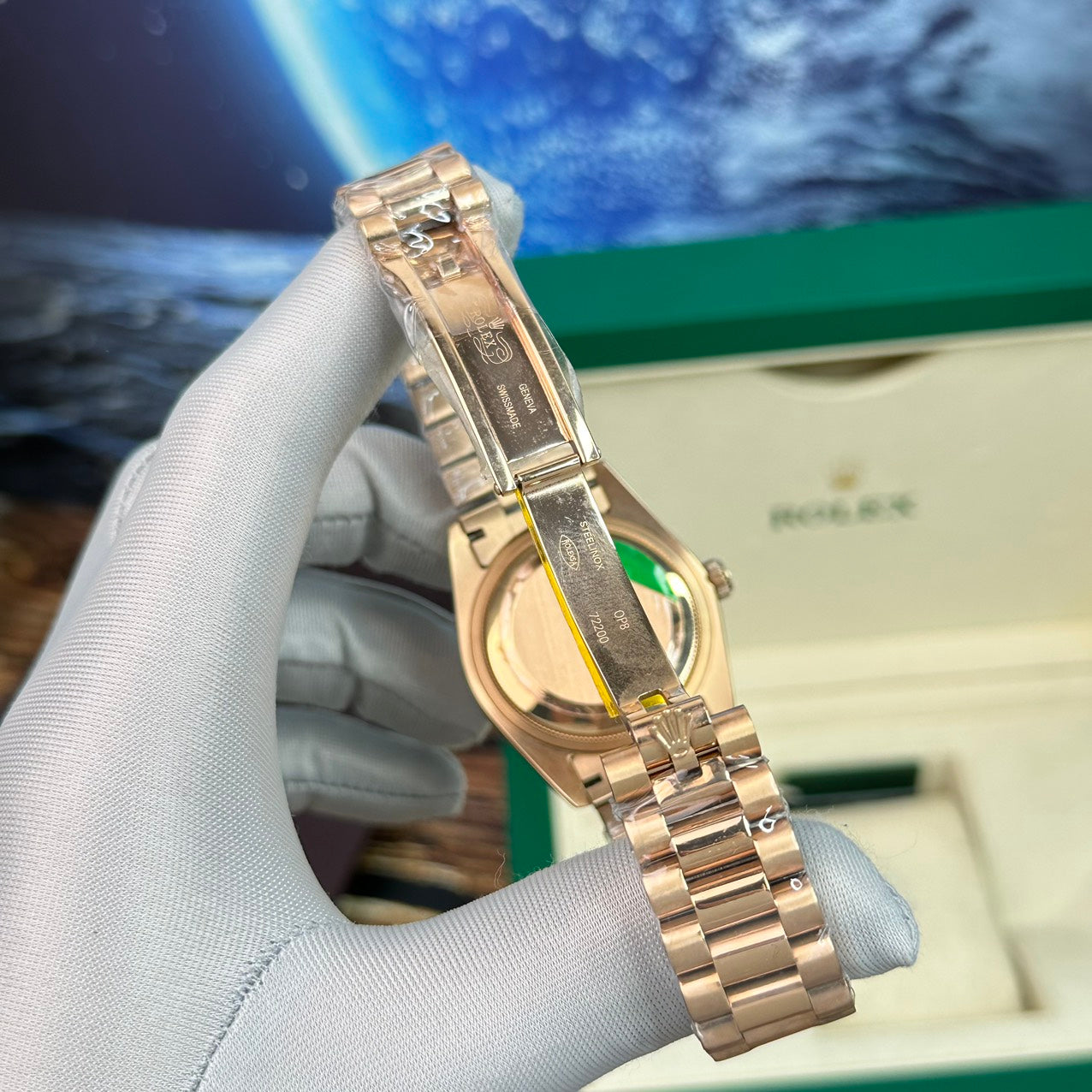 Rolex Day-Date Fake Watch 40mm – Rose Gold Lava Dial από BP Factory