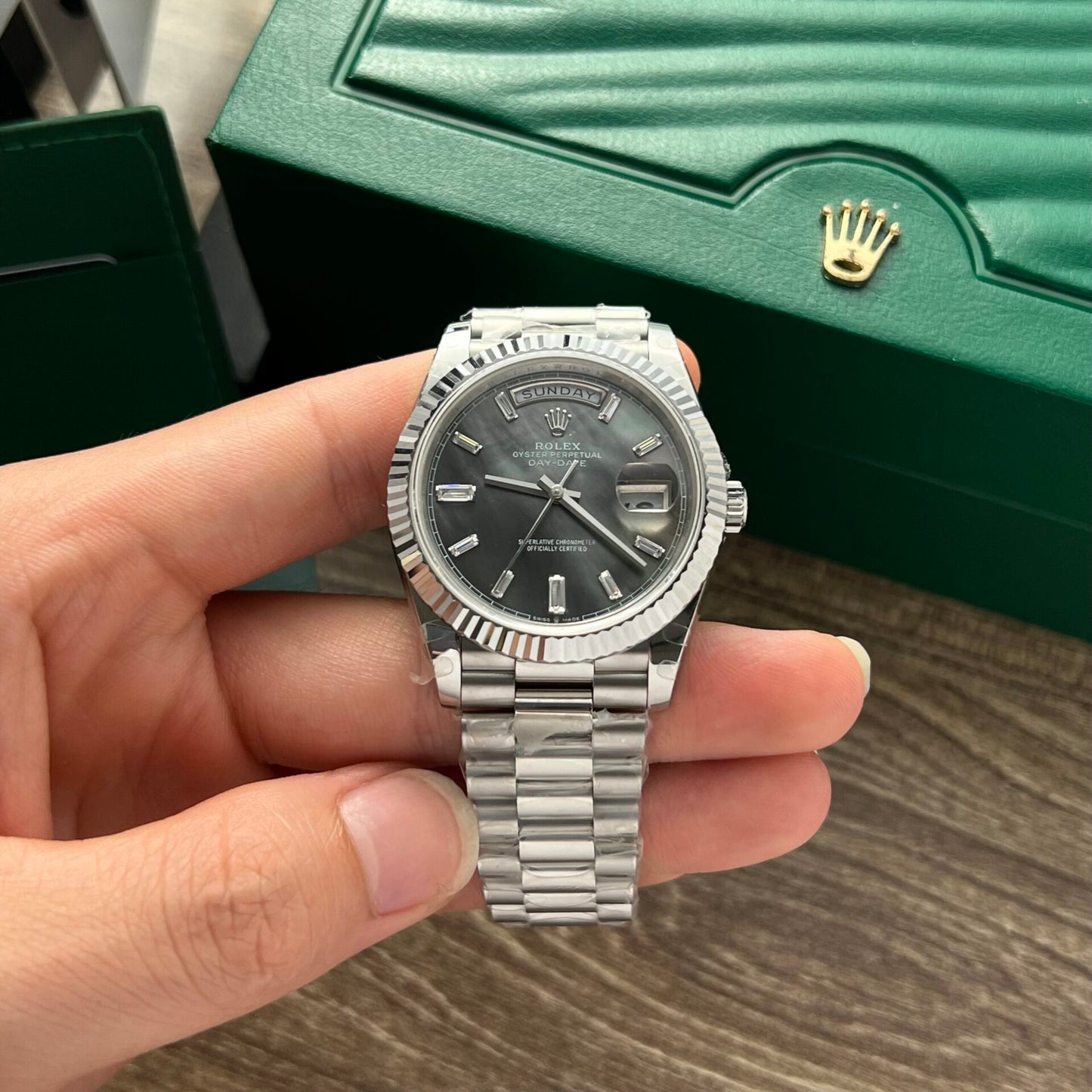 Rolex Replica Watches Day-Date Mother Of Pearl Dial 40mm Clone
