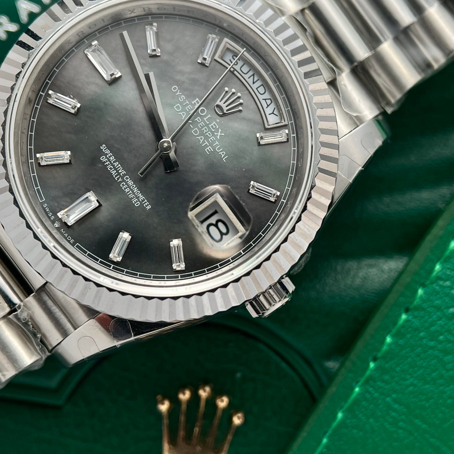 Rolex Replica Watches Day-Date Mother Of Pearl Dial 40mm Clone