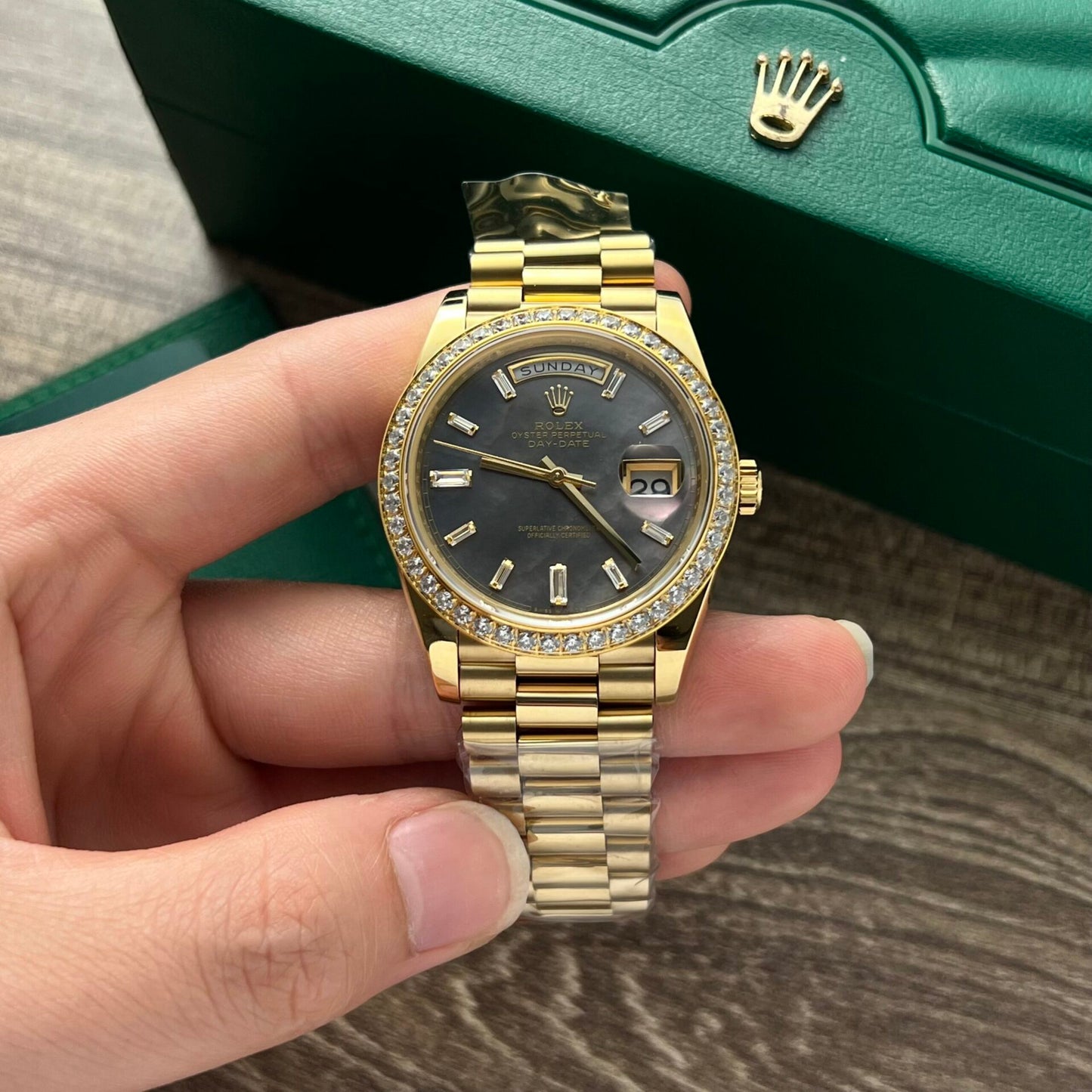 Rolex Day-Date Mother Of Pearl Dial President Strap 40mm Clone