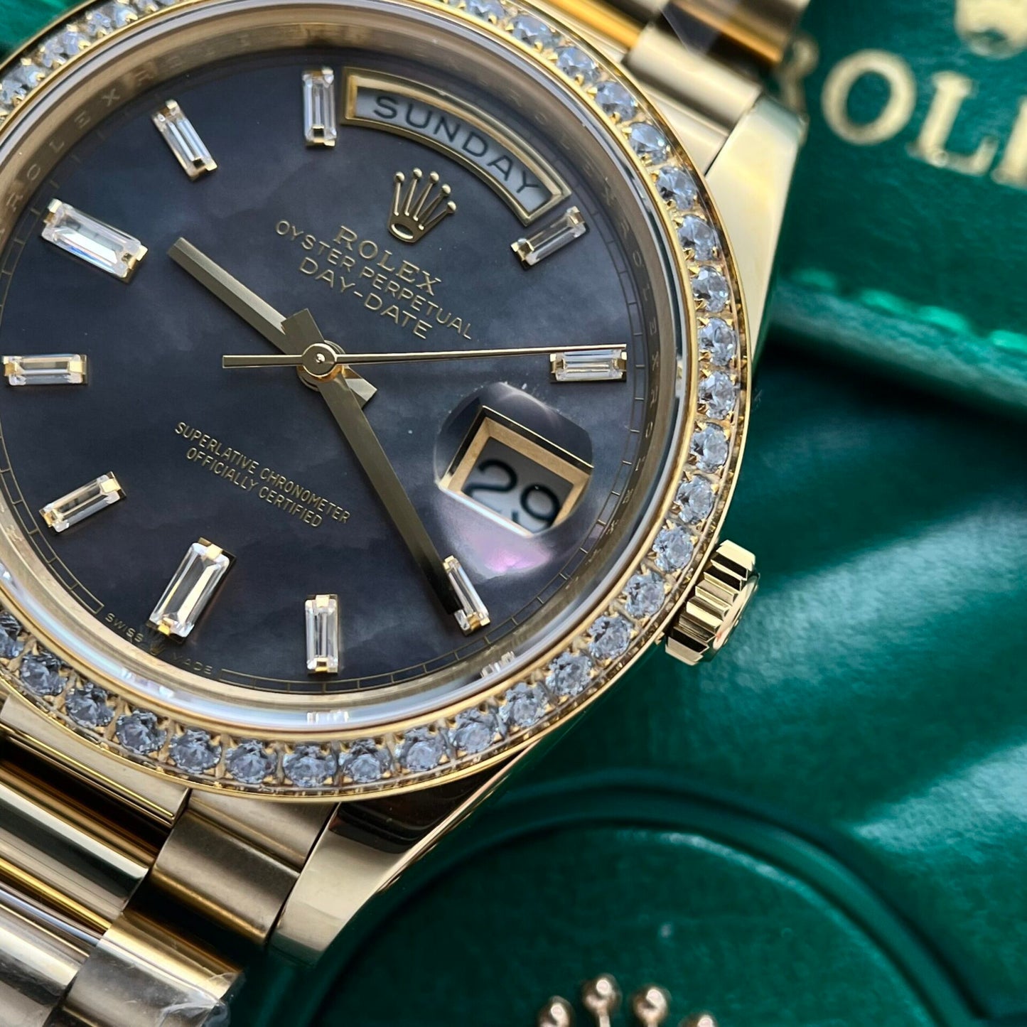 Rolex Day-Date Mother Of Pearl Dial President Strap 40mm Clone